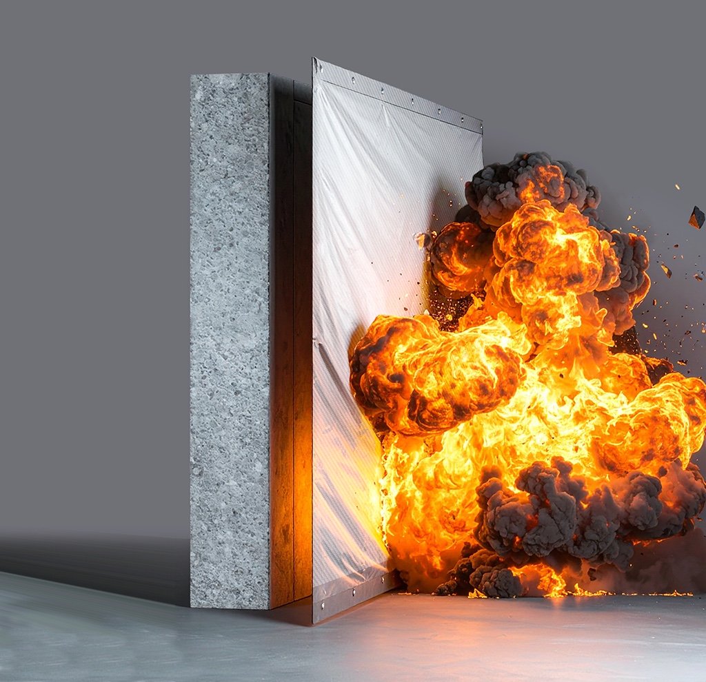 Eksplosjonsikring, sikkerhetsvegg