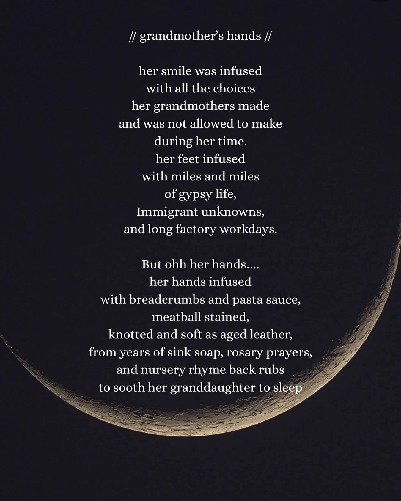 grandmother&rsquo;s hands 

/L