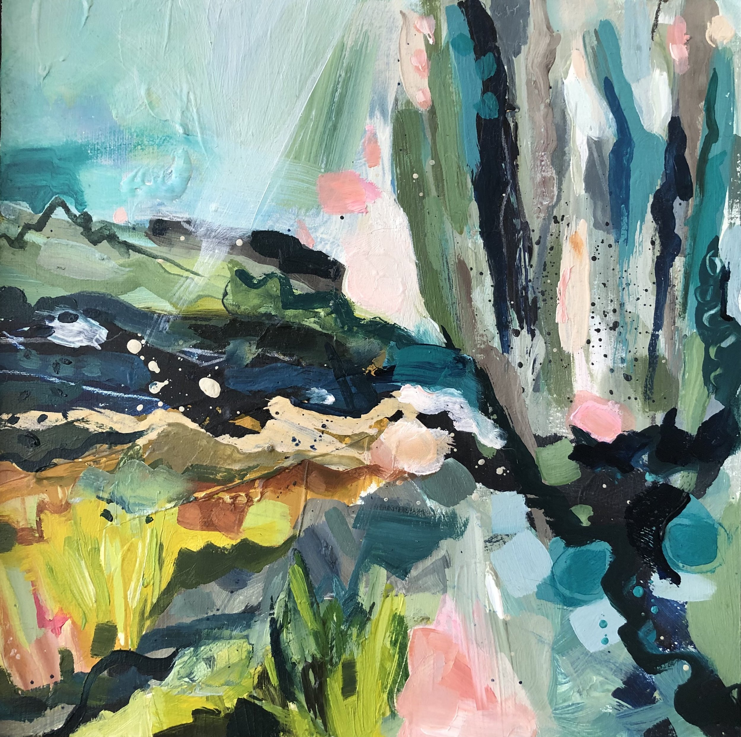 2021, Towards the river with Silver Trees, Ilam Park (A0054)