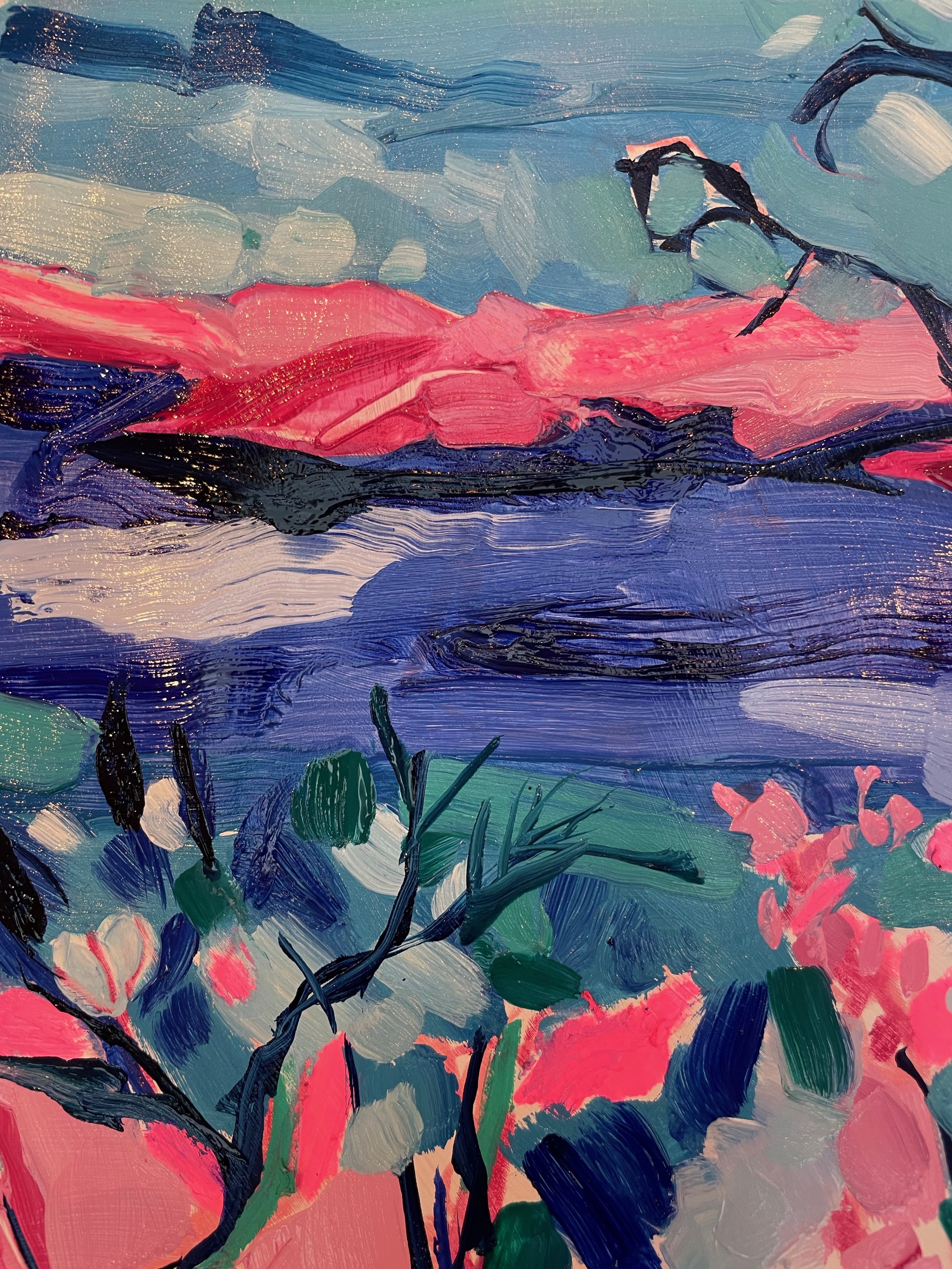 2024, In the Pink, Helford River sketch 2 (A0108)