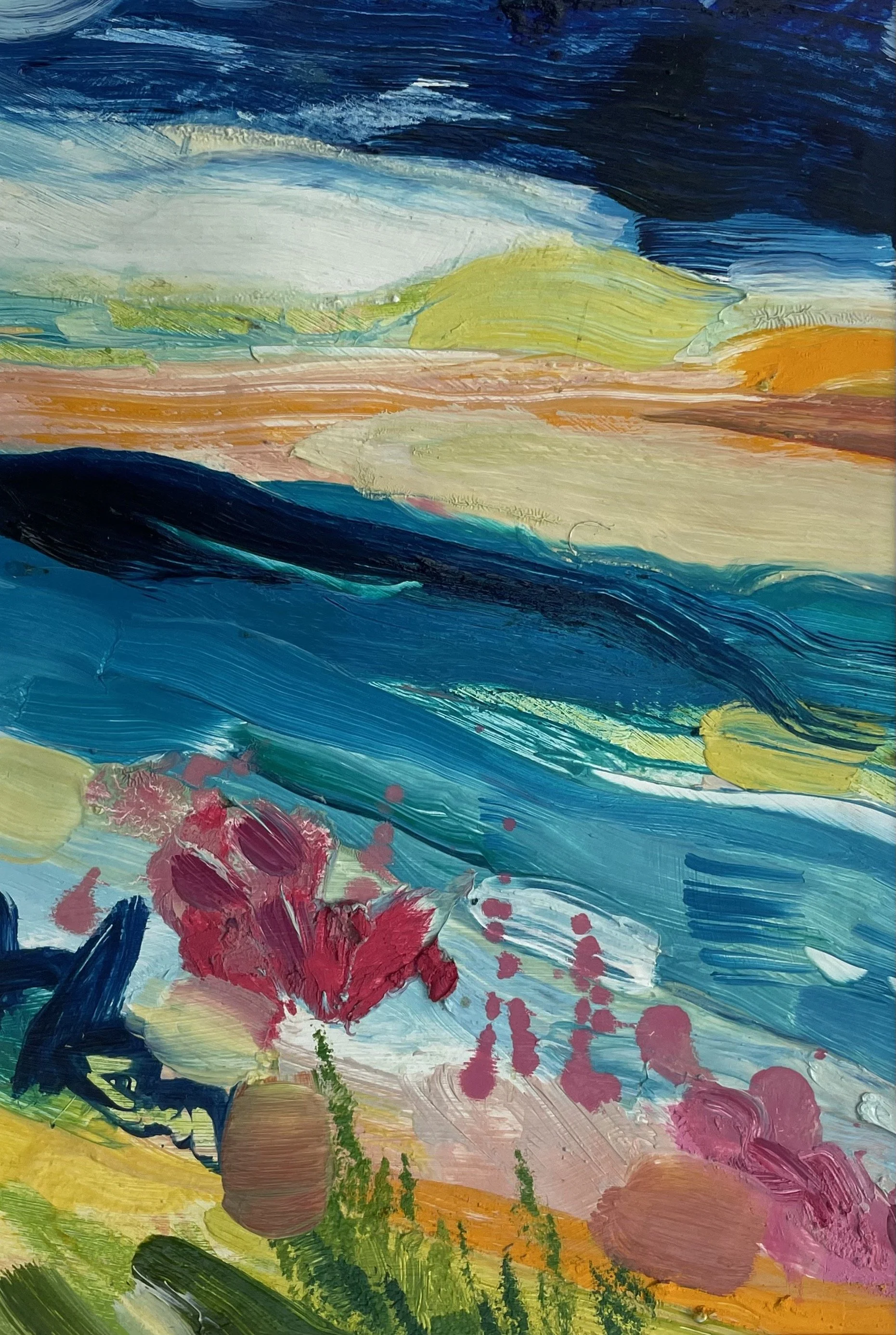 2022, Sea Pinks, Padstow sketch (A0070)