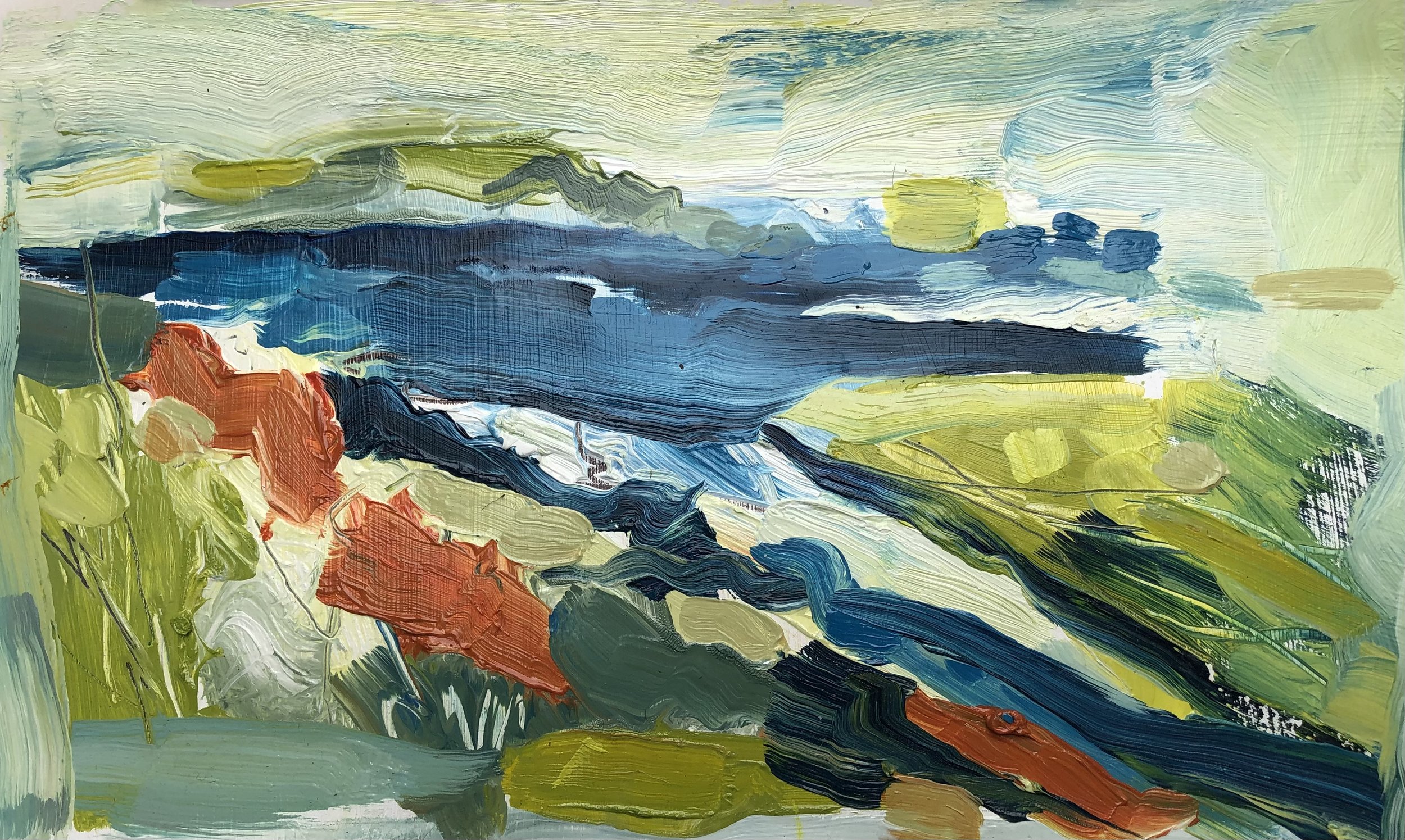 2022, Windswept at Trebetherick sketch (A0075)