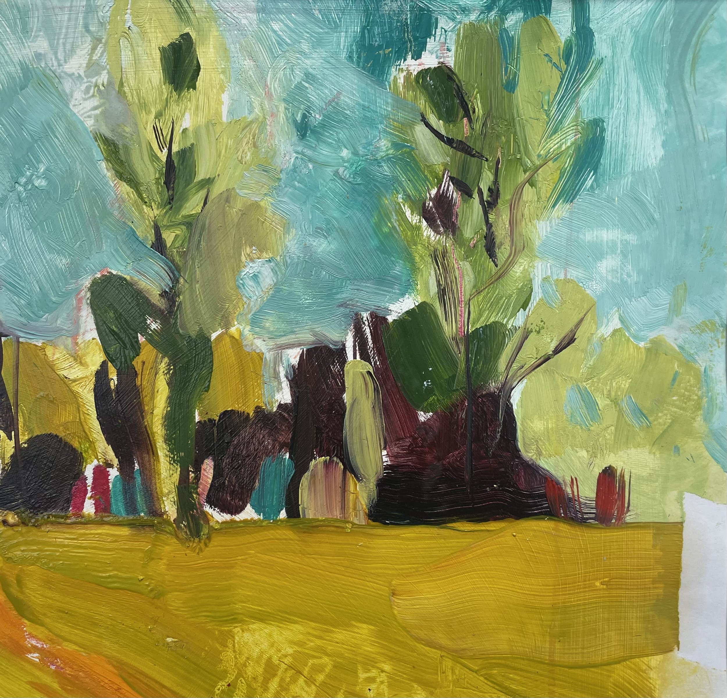 2023, A pair of Poplars, Old Malling Farm (A0076)