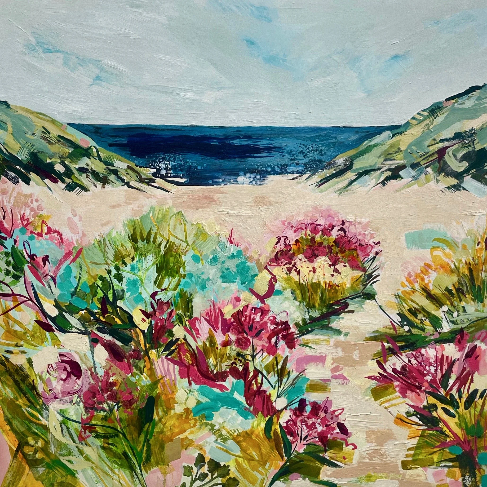 2024, Wild pinks at Porthcothan (A0124)