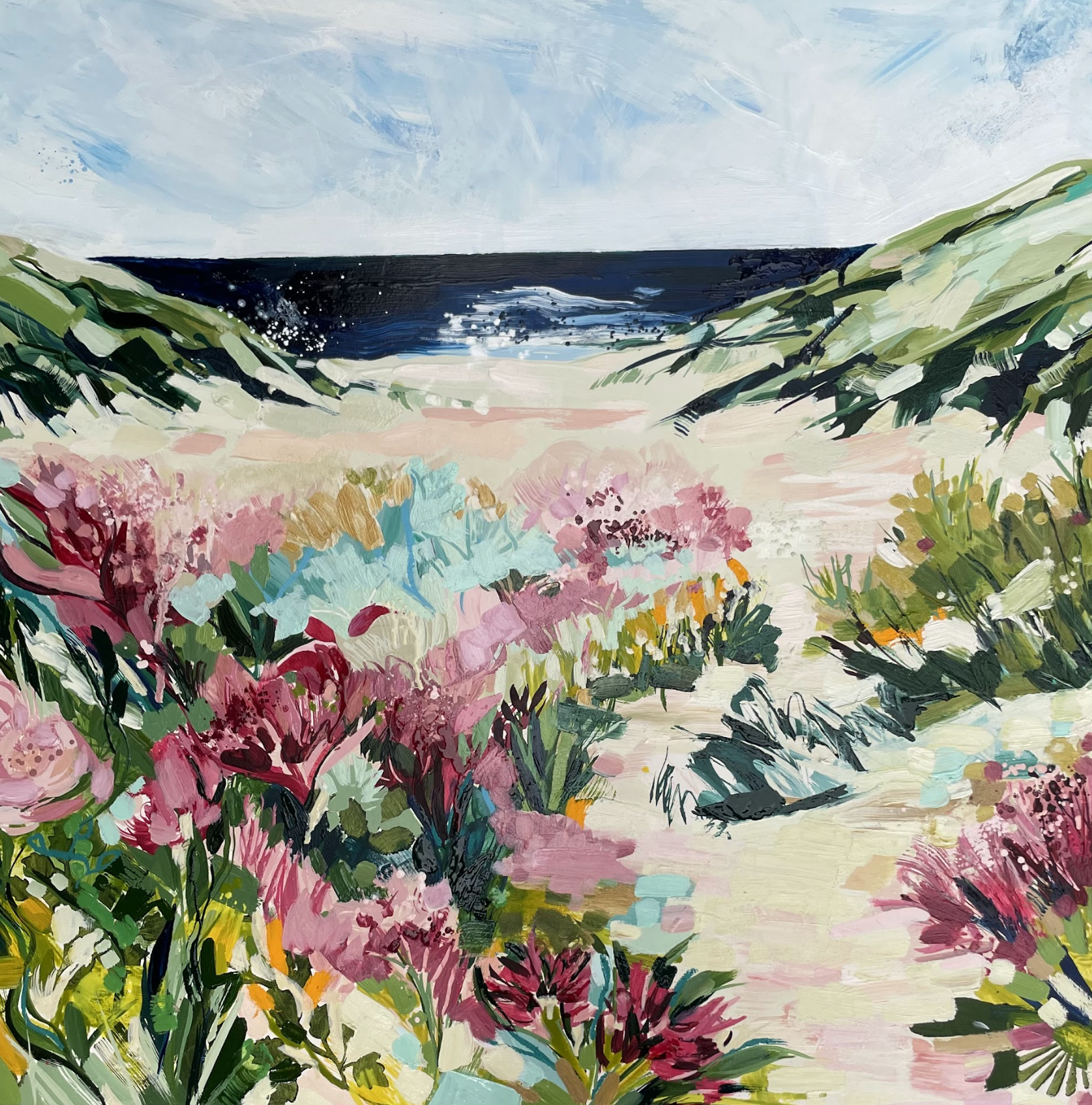 slideInRight-scroll Original seascape painting by artist Annabel Hill