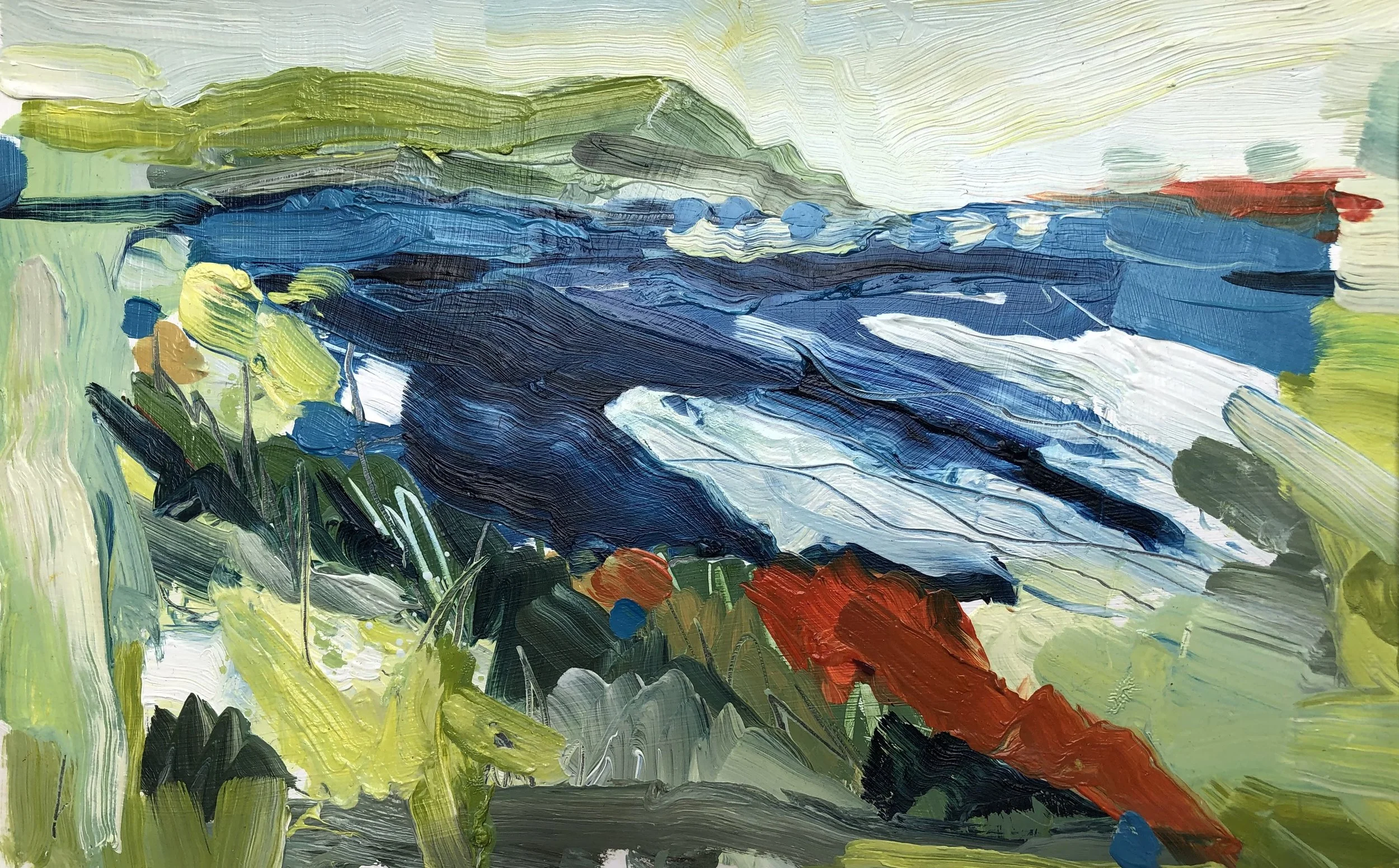 2022, Windswept at Daymer sketch (A0073)