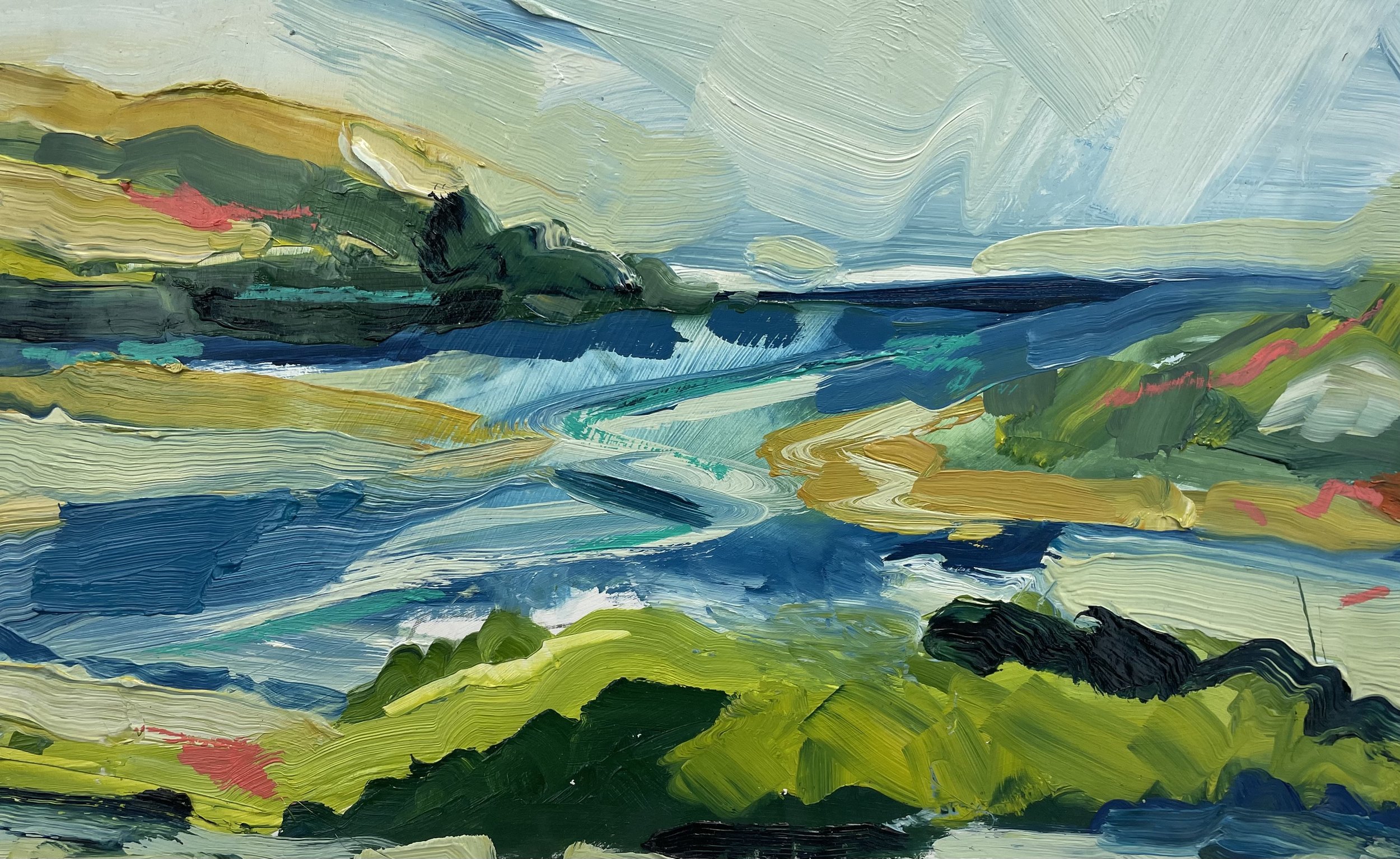 2022, Indian Summer at Trebetherick sketch (A0063)