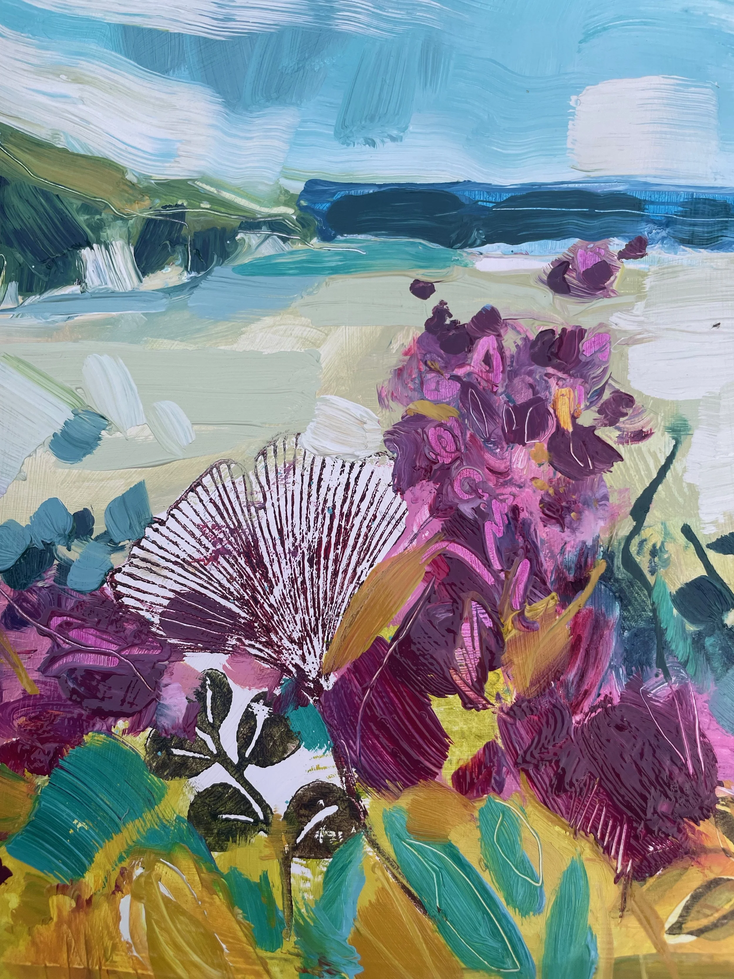 2023, Wild Valarian at Porthcothan 1 (A0103)