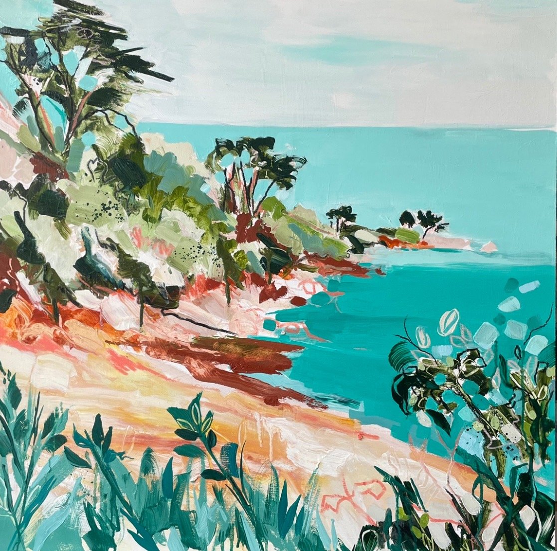 2023, Tropical Greens and Turquoise, Grebe Beach (A0099)