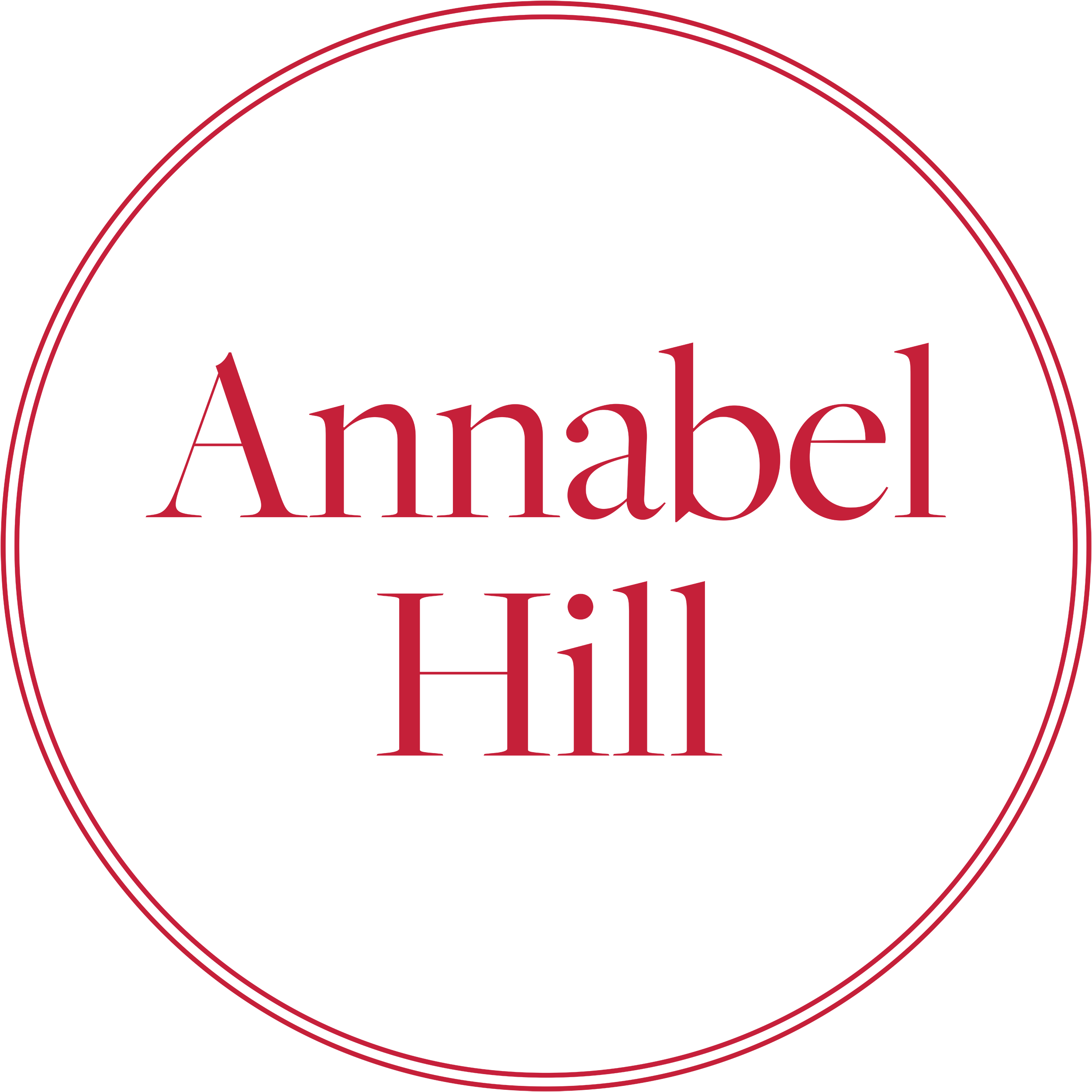 Annabel Hill brand mark in peony