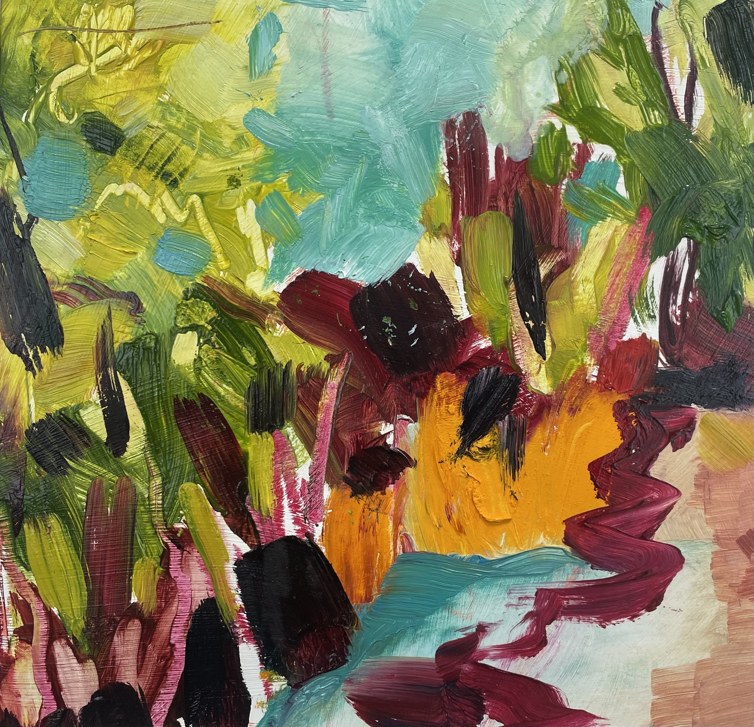 2023, Indian Summer at Old Malling Farm sketch (A0086)