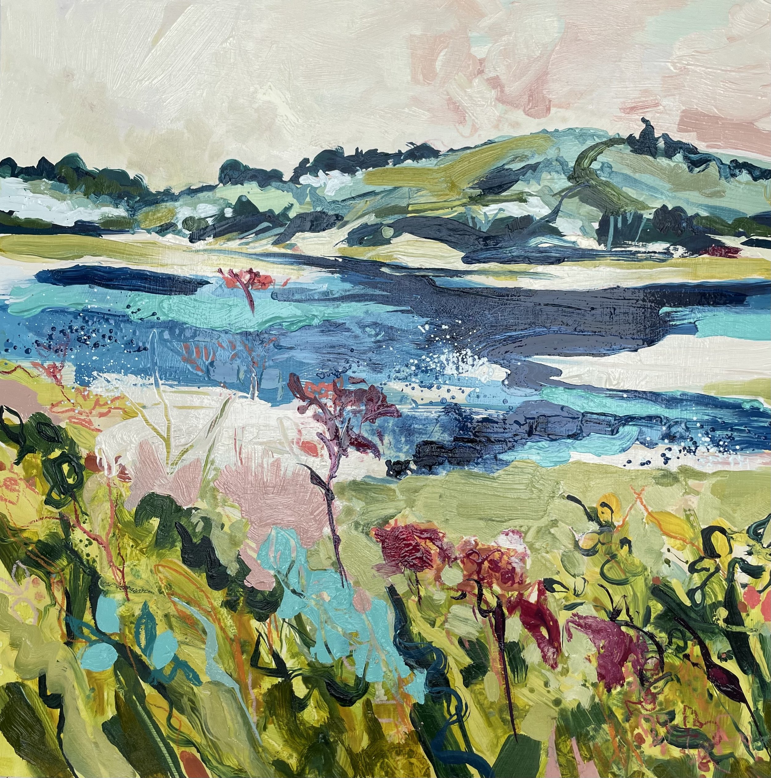 2023, Sage, Green and Turquoise, The Camel Estuary (A0093)