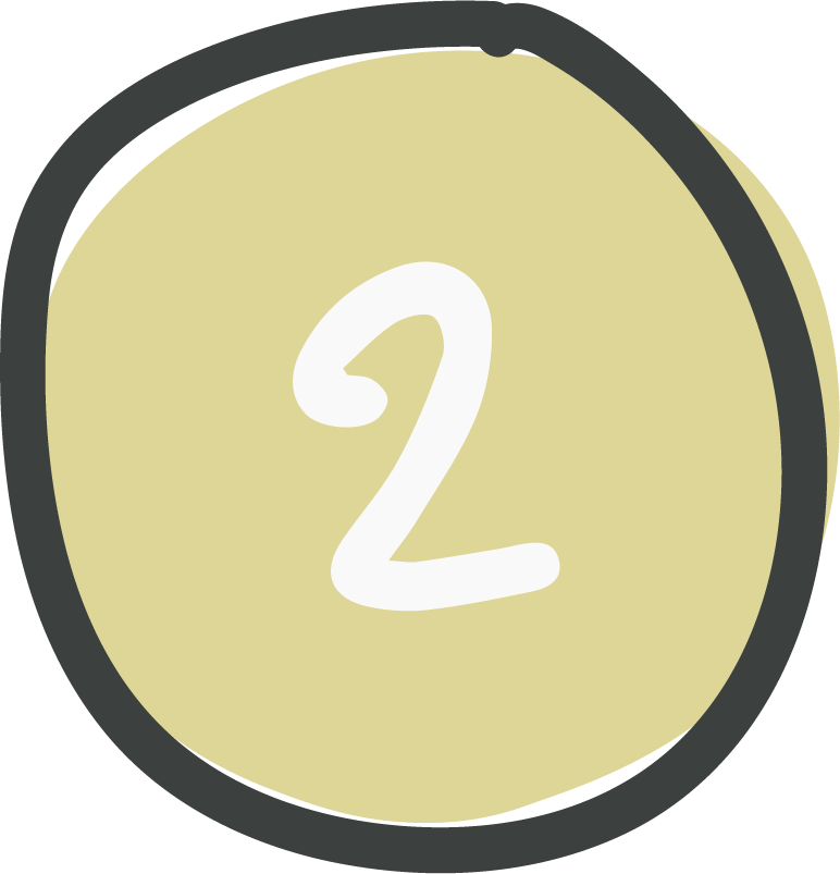 A cartoon illustration of the number 2.