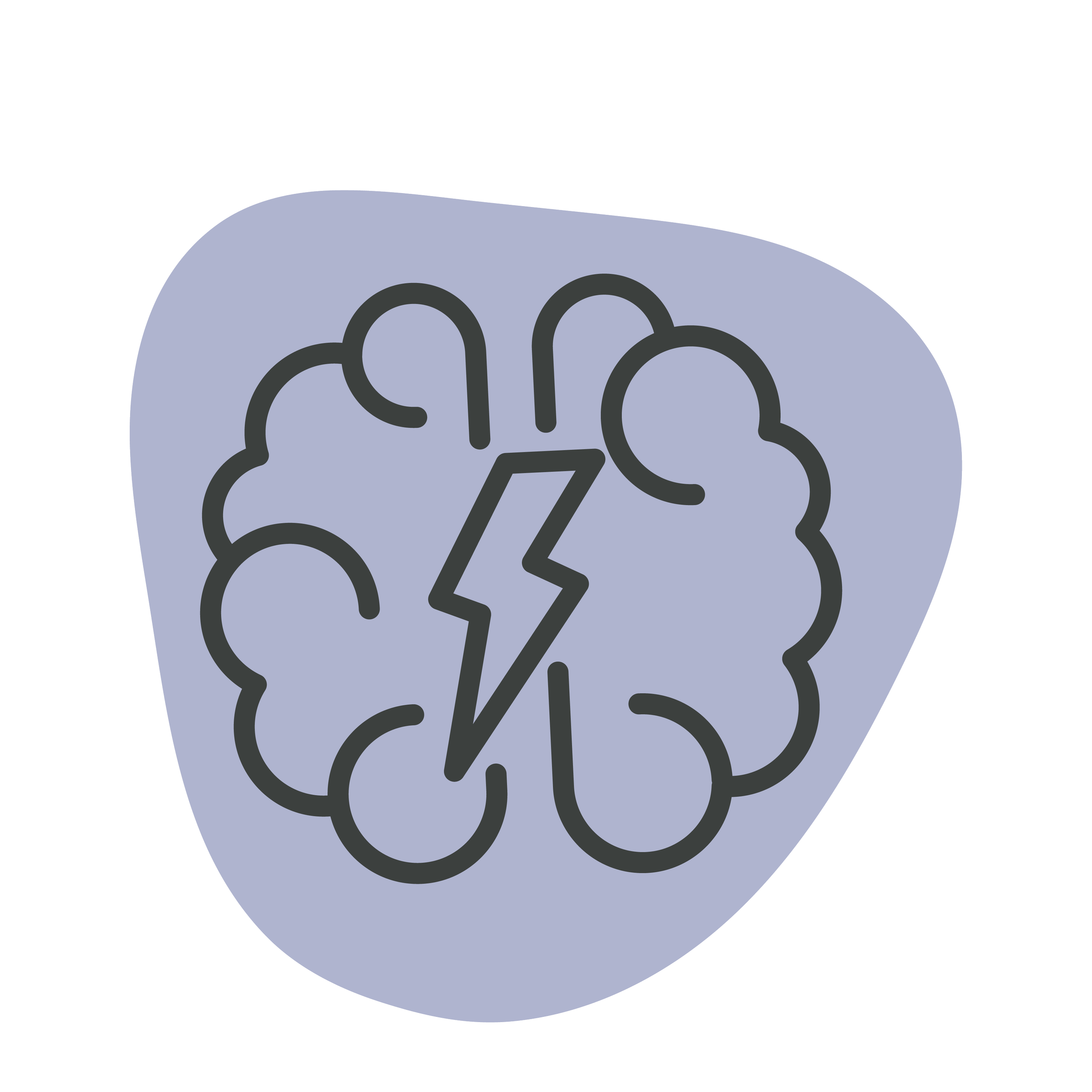 Illustration of a brain, representing brain health or neurological health.