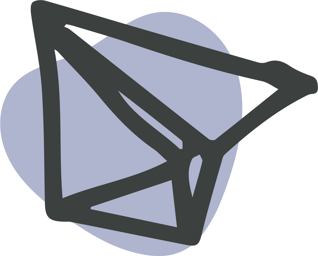 Illustration of a 3D black geometric shape with interconnected lines, placed against a light gray irregular background.