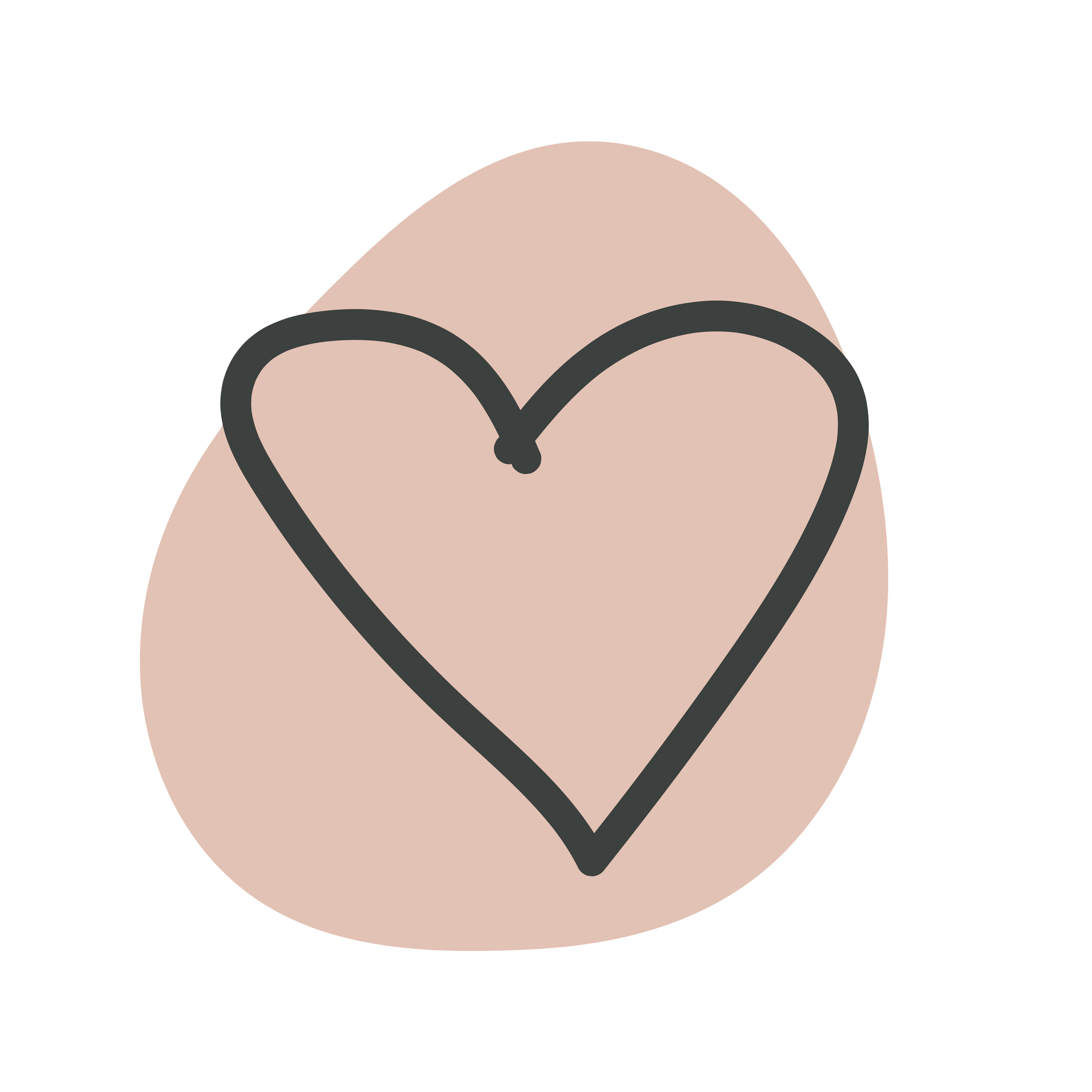Close-up illustration of a heart on a pinkish background.