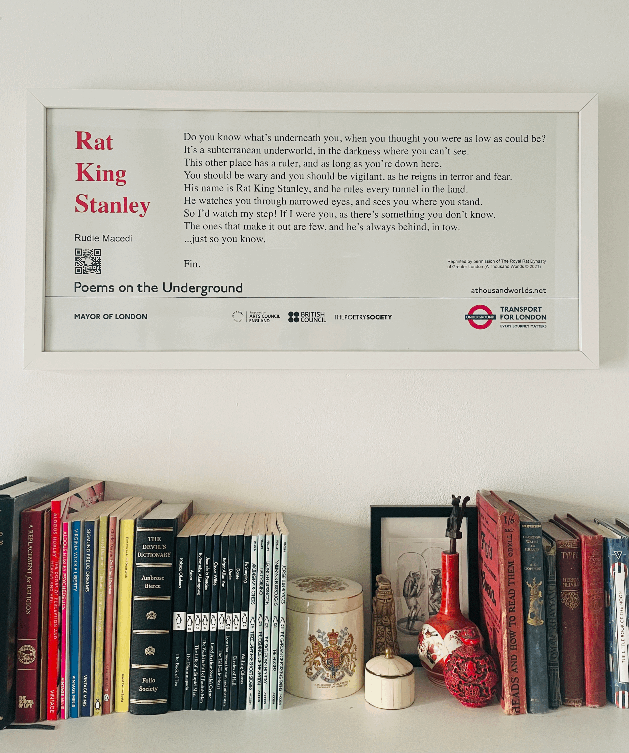 Rat Kind Stanley - Poems on the Underground print