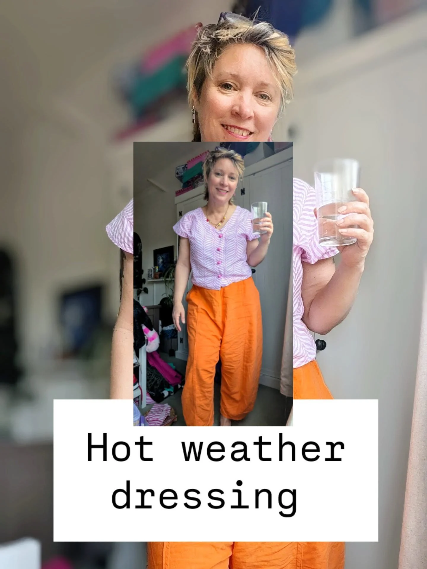 I'm not a fan of it this hot but we have to manage.
I dug out my @sewliberated arthur pants. Which need some adjustments for height and also I reduced the fullness of the barrel. I wore these in Rhodes two years ago in similar heat. 
I love this cott