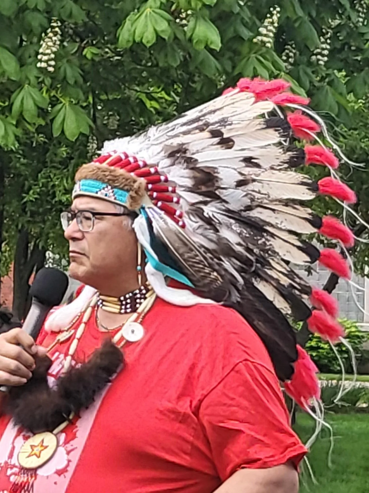 Ho-Chunk elder, Gerald Savage, does storytelling at CONA. He is a great supporter of our organization.