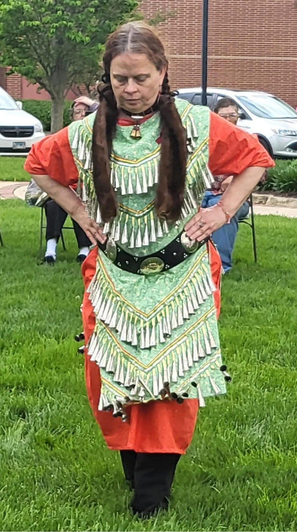 Jingle Dress Dancer, Hannah Kaytonah honors us with a Jingle Dress dance every year at our events.