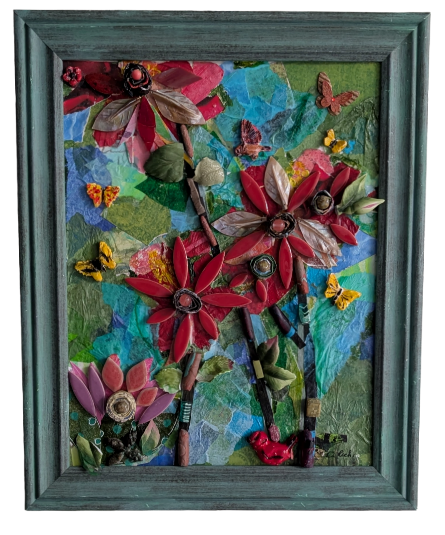 Blooming Whimsy Assemblage Art