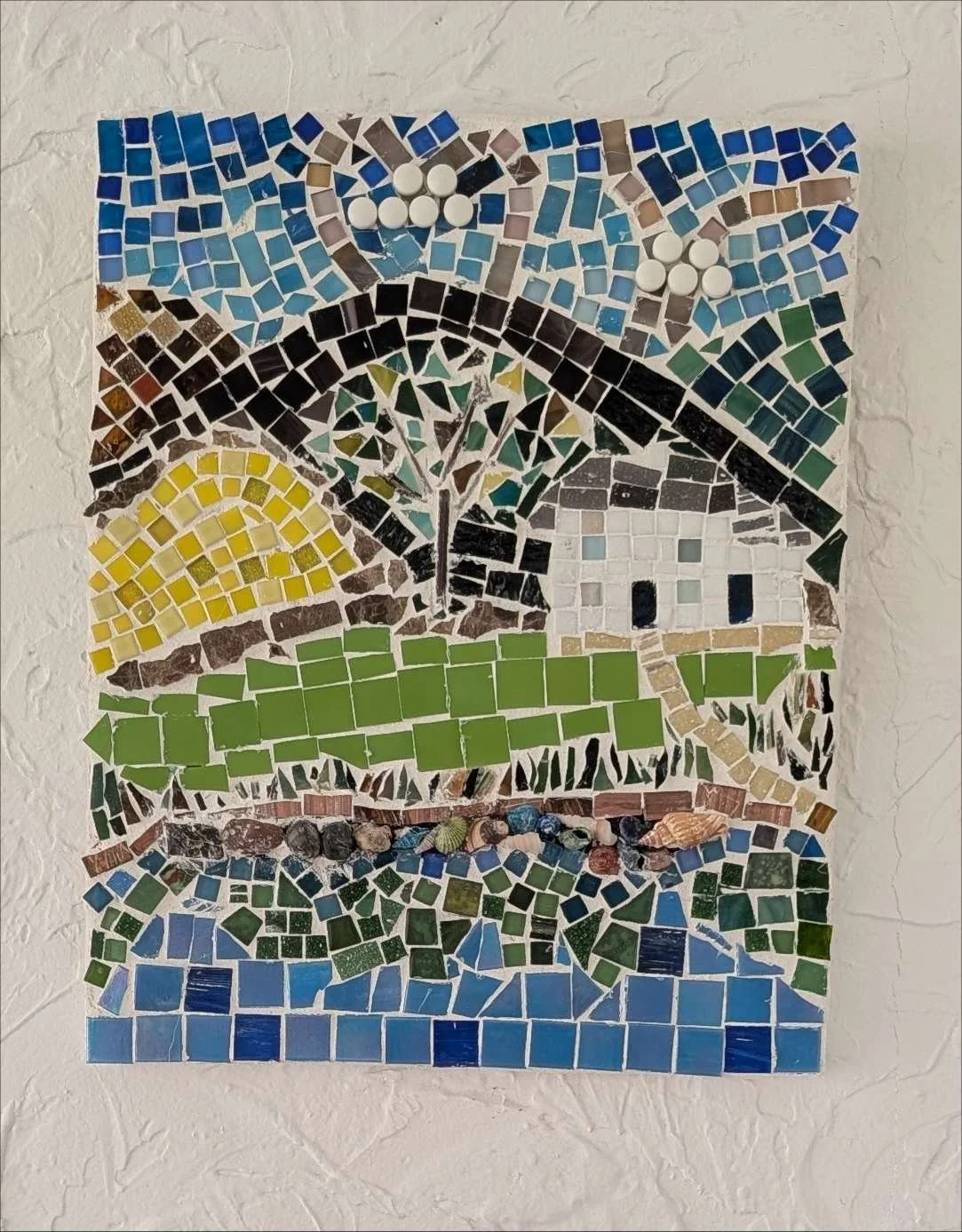 Countryside Mosaic Landscape 3D Wall Art | Debbie Rich - on a Wall