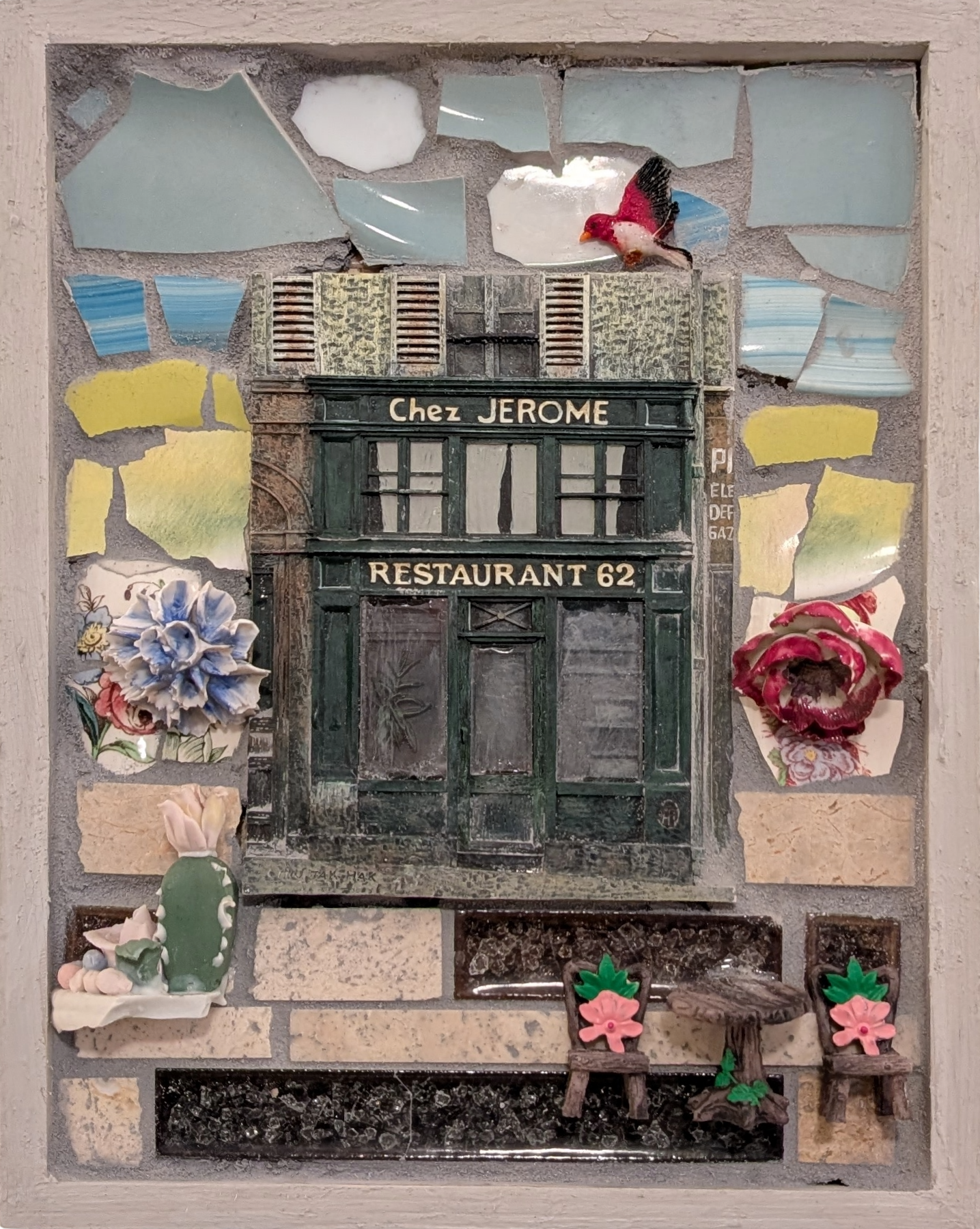 Chez Jerome Restaurant Mosaic Wall Art