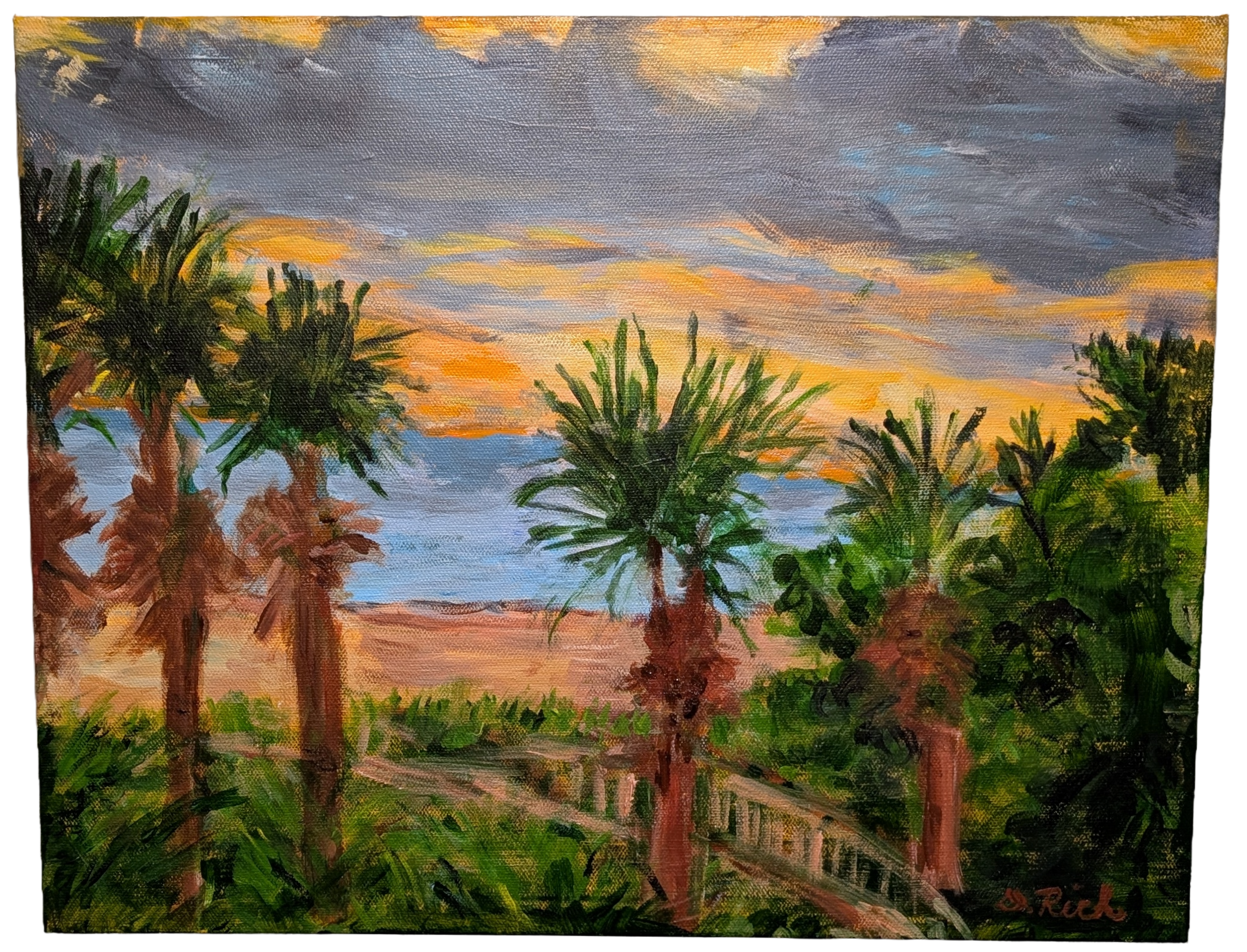 Tropical Paradise Acrylic Painting