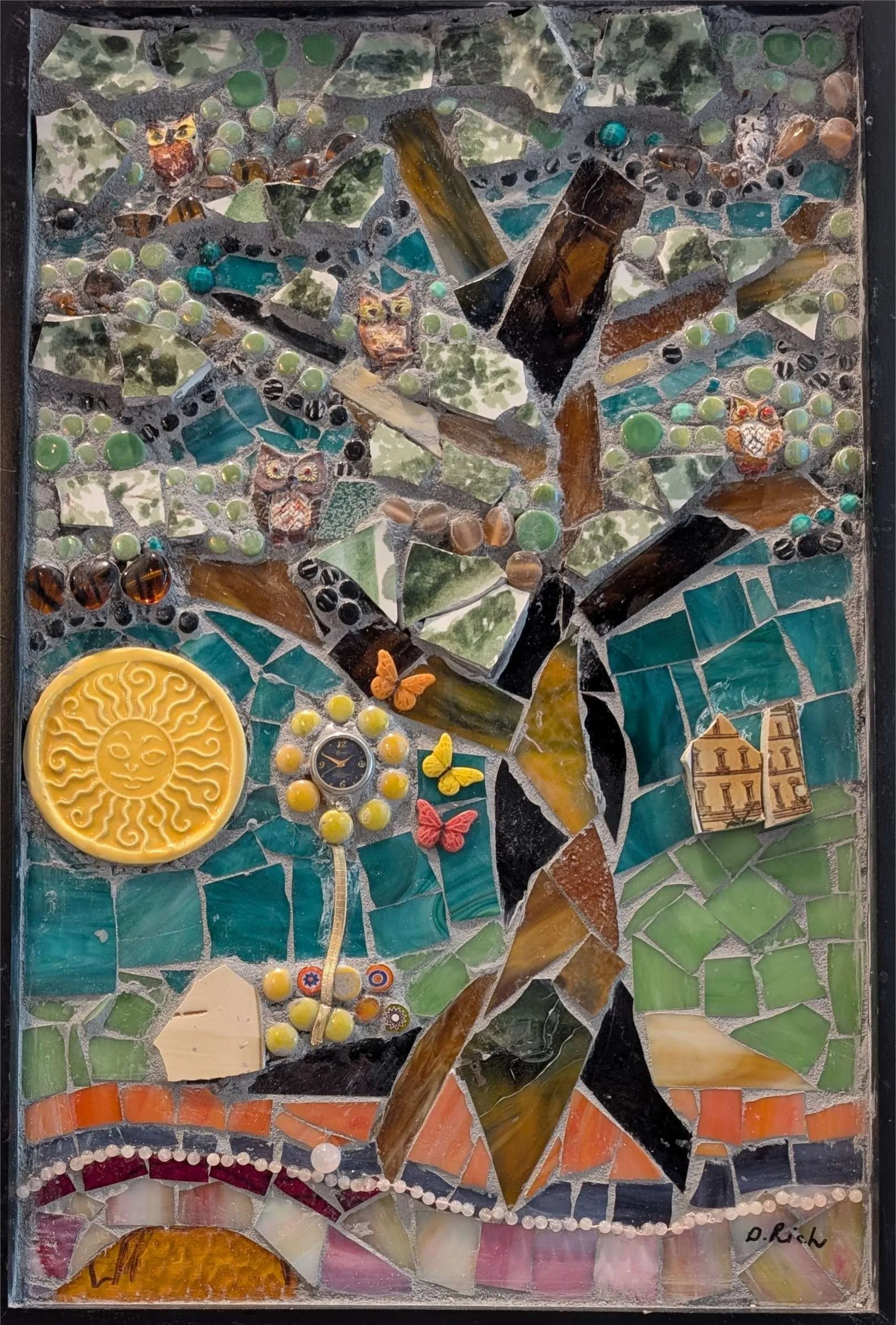 Handcrafted 3D Tree of Life artwork with vibrant colors and eco-friendly materials