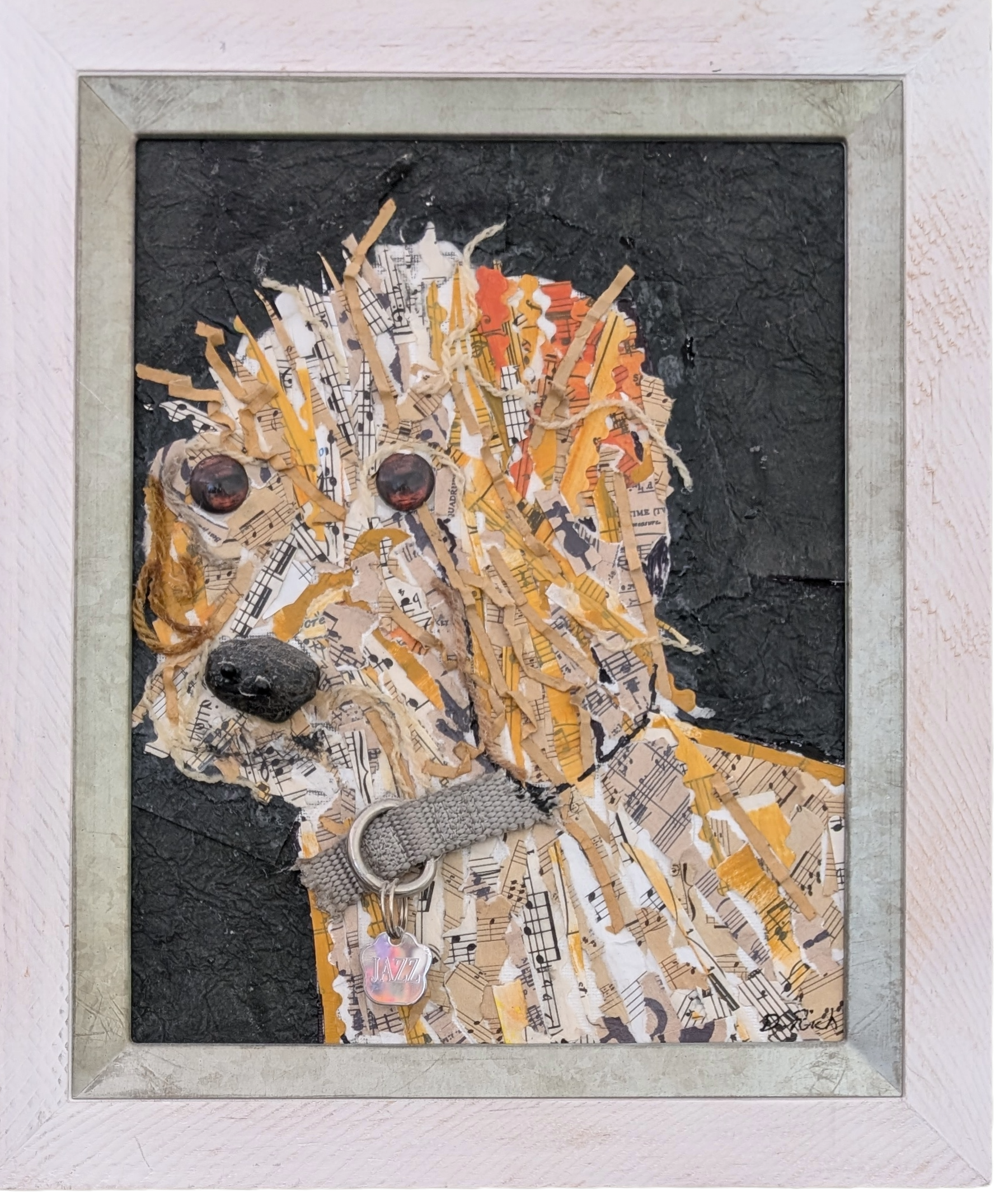 Jazz the Dog: Whimsical Collage Art