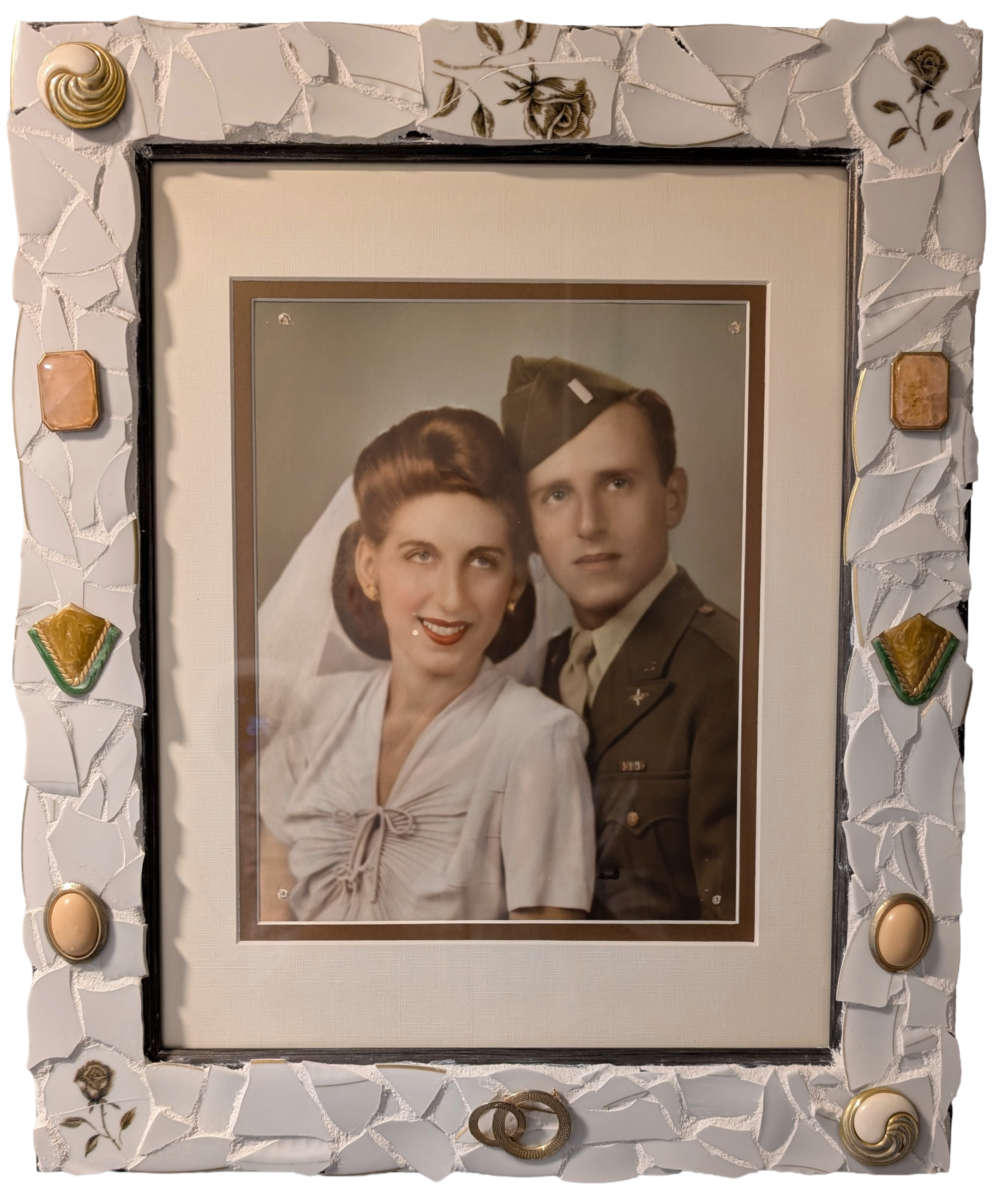 Coastal Charm Sea Shell Mosaic Picture Frame