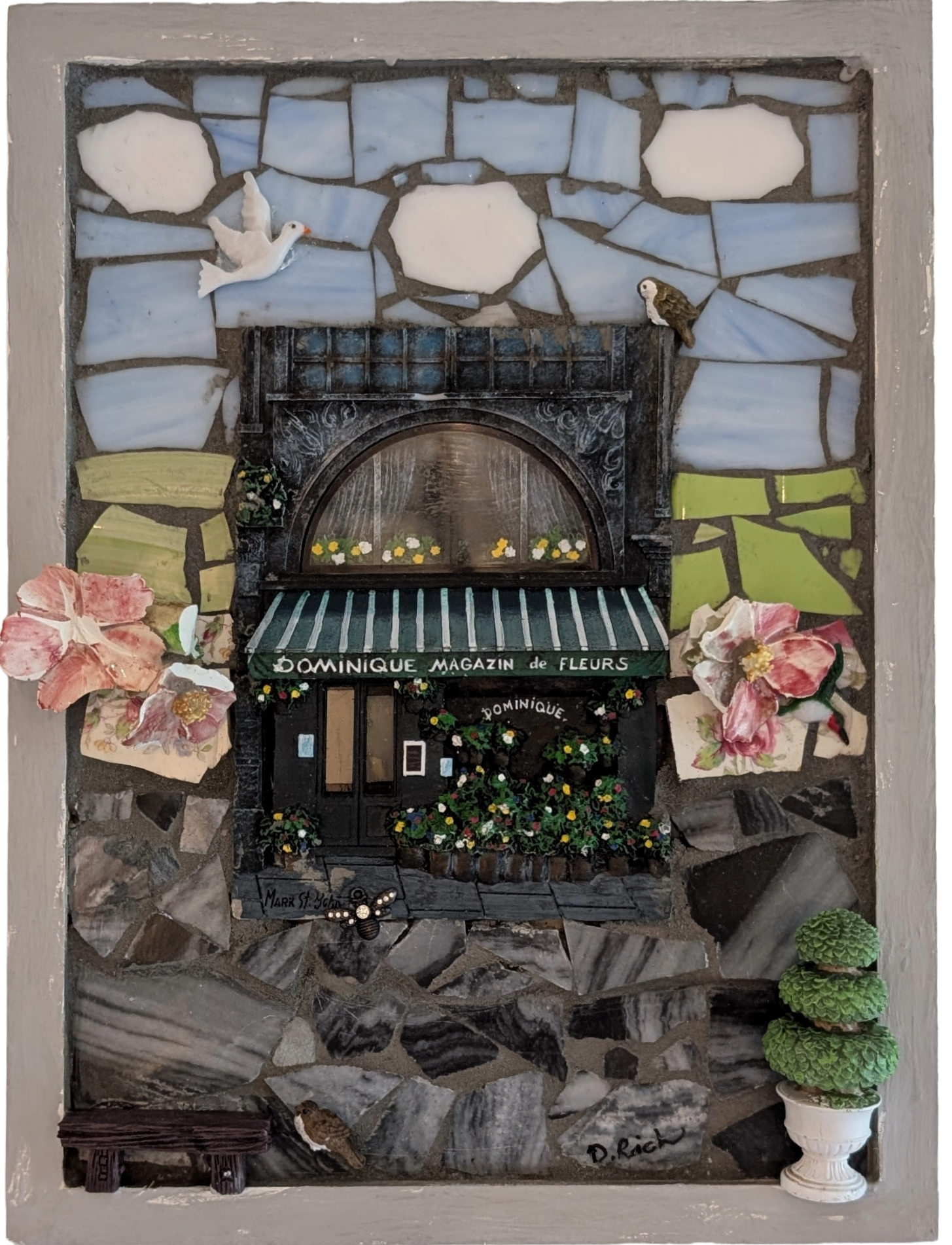 French Café Mosaic Art