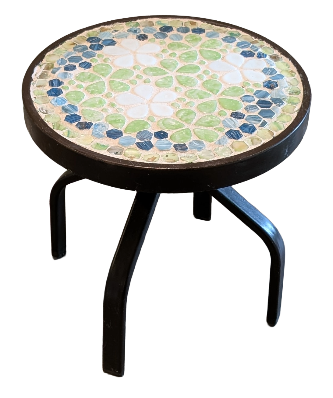 Mosaic and Glass Round Table