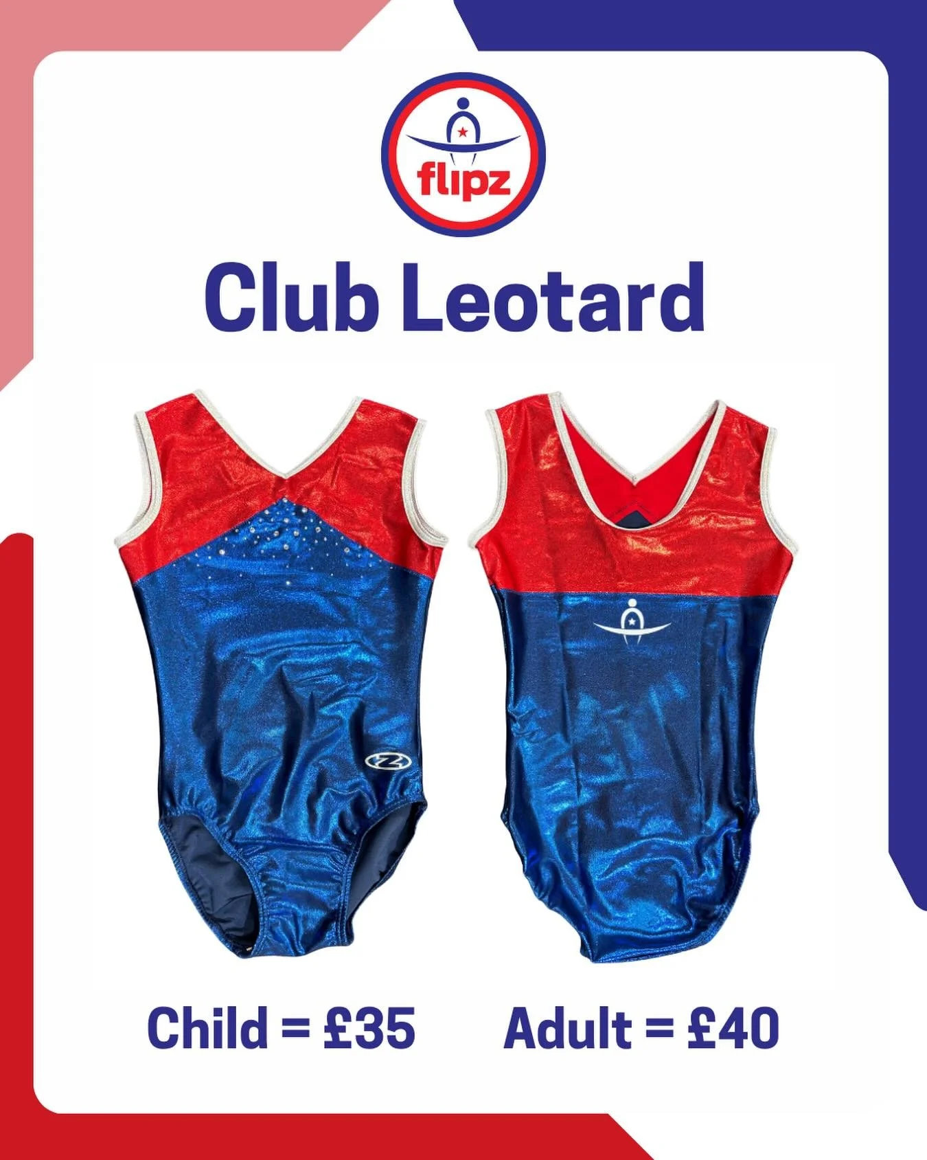 🔔 CLUB LEOTARD ORDERS! 🔔

Order your Flipz Gymnastics club leotard today! 🤸&zwj;♀️

With our annual club competition coming up this July, now&rsquo;s the perfect time for your gymnast to take part - wearing their very own Flipz leotard!

Don&rsquo