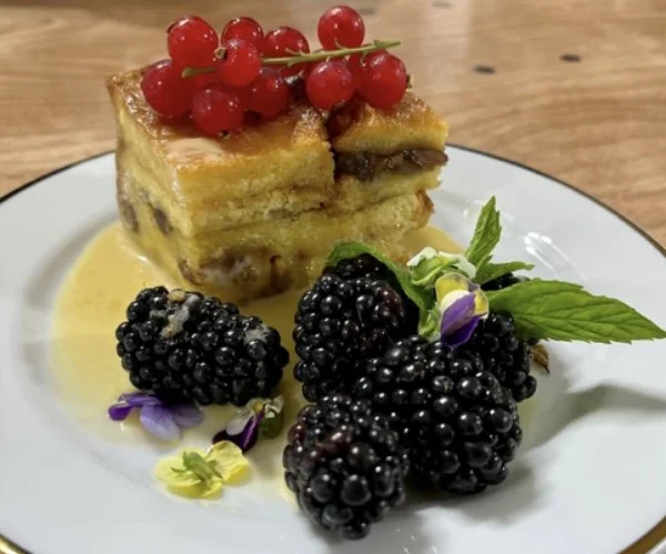 Bread & Butter Pudding with a whiskey sauce