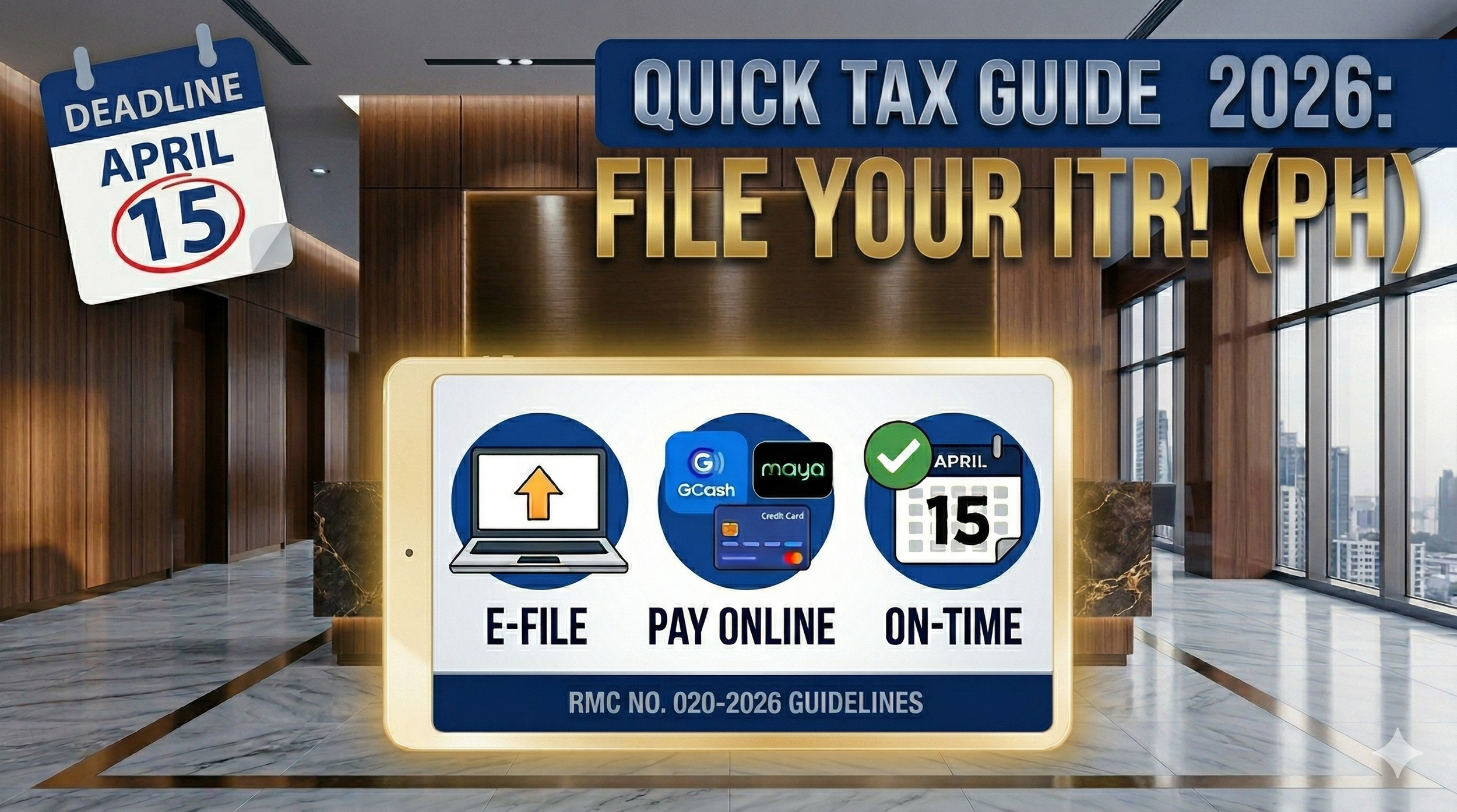       
  
    The deadline for filing your Annual Income Tax Return (AITR) for the year 2025 is  April 15, 2026 . Thanks to the  Ease of Paying Taxes (EOPT) Act , the Bureau of Internal Revenue (BIR) has made the process simpler and more flexible.  H