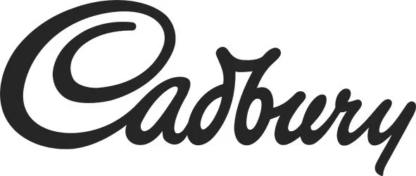 Cadbury logo in black script font