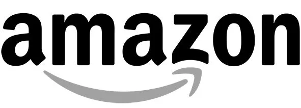 Amazon logo with black text and gray arrow underneath.