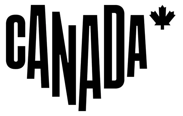 The word "Canada" with a stylized maple leaf replacing the letter "A".