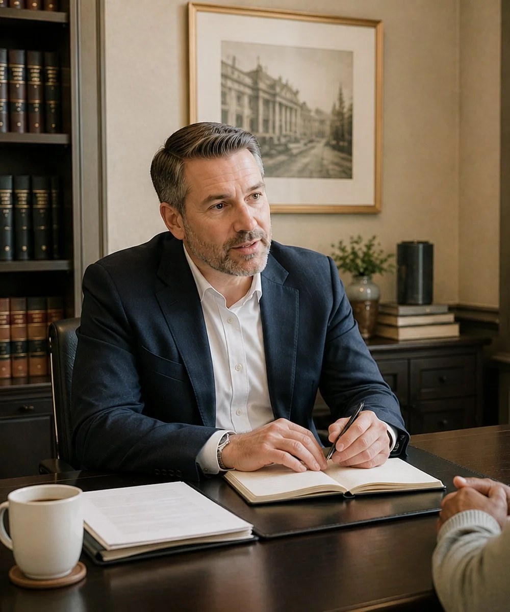 Man sitting at desk with an open notepad.jpg