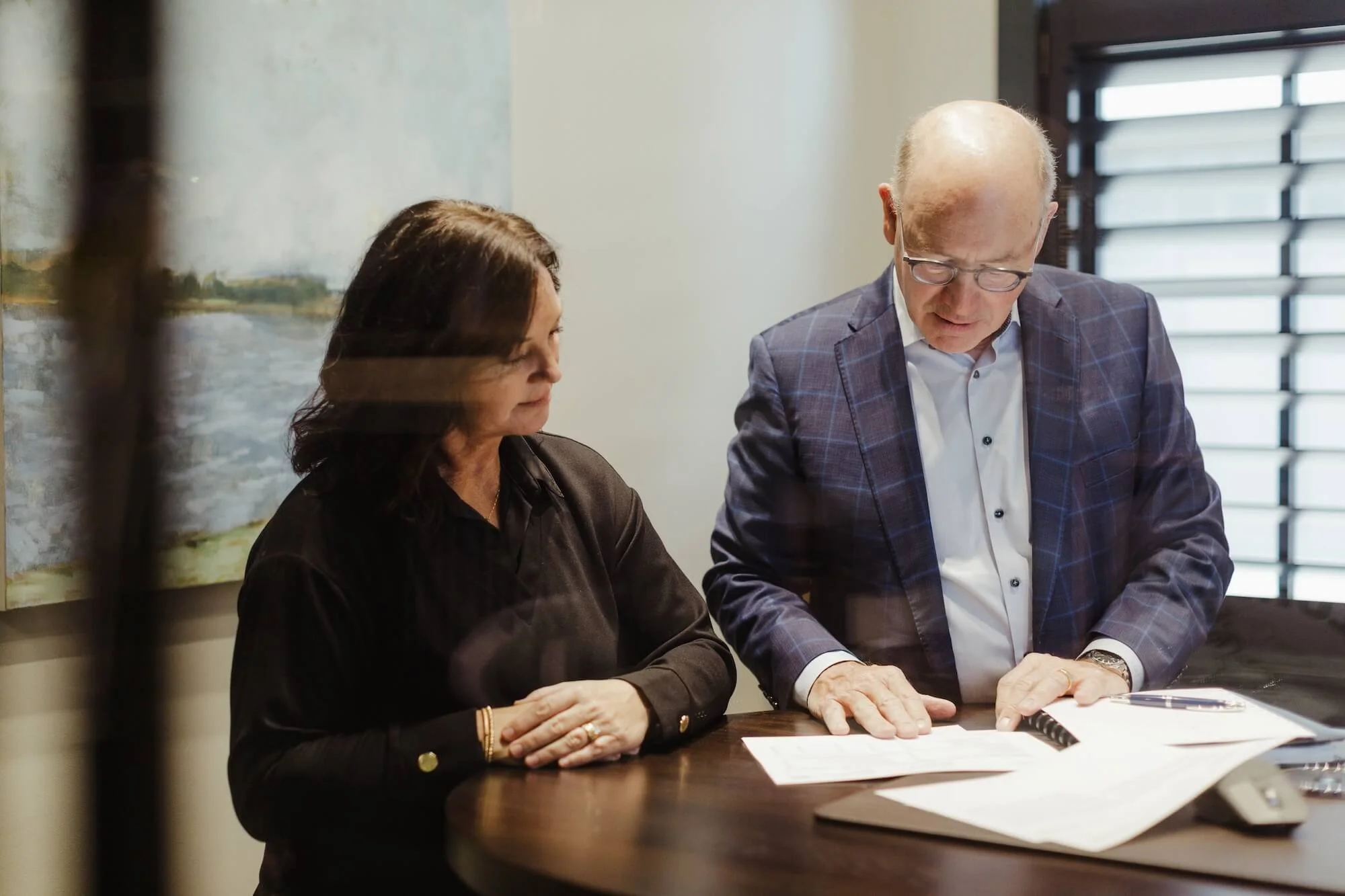 Bill Boer and Heather Noordyke work together as they offer family advisory services.