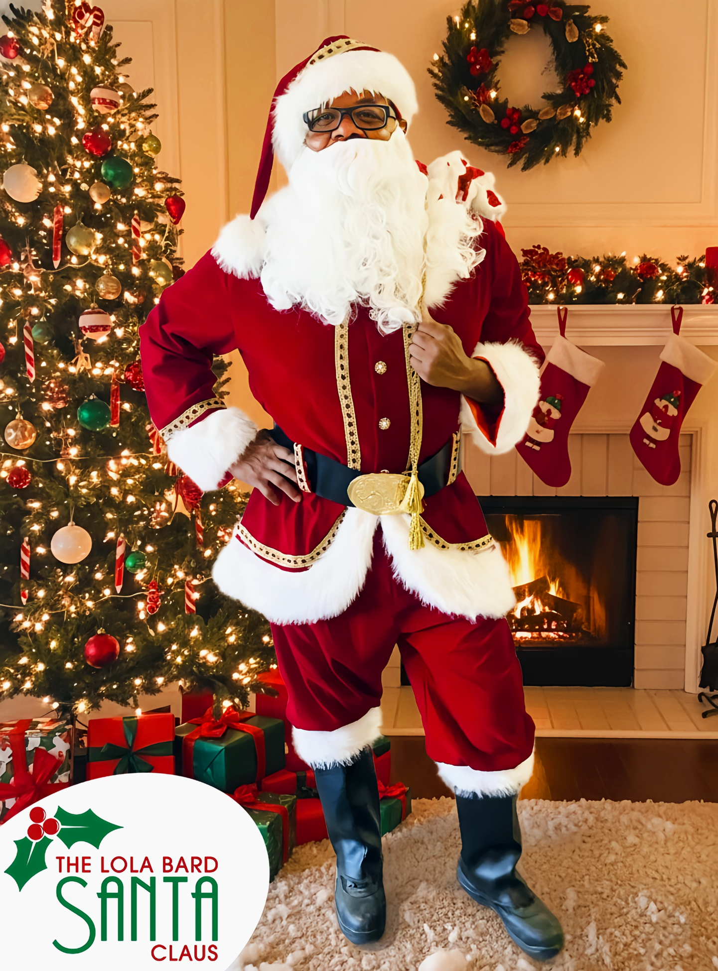 Professional Black Santa for hire in Los Angeles & Chicago