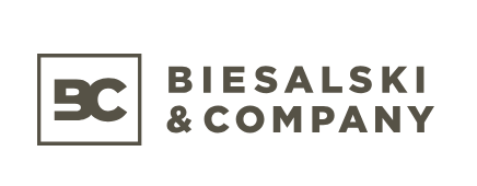 Biesalski & Company logo with a square containing the initials BC, next to the company name in uppercase letters.
