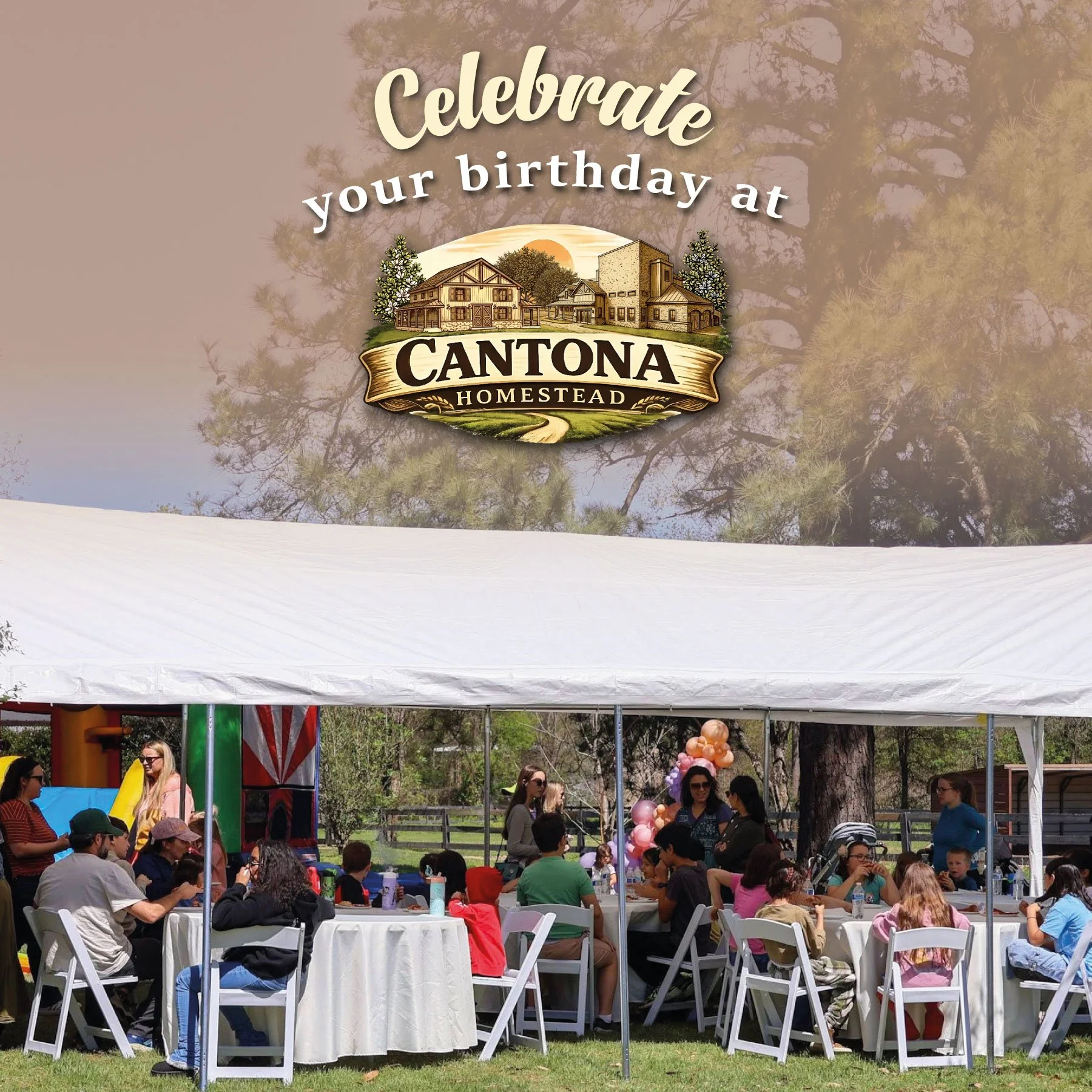 🎉 Make your birthday an unforgettable day at Cantona Homestead! 🐐🌿

Celebrate surrounded by nature, fun, and special moments for the whole family. From games and farm animals to perfect spaces for gathering together, every birthday here becomes a 