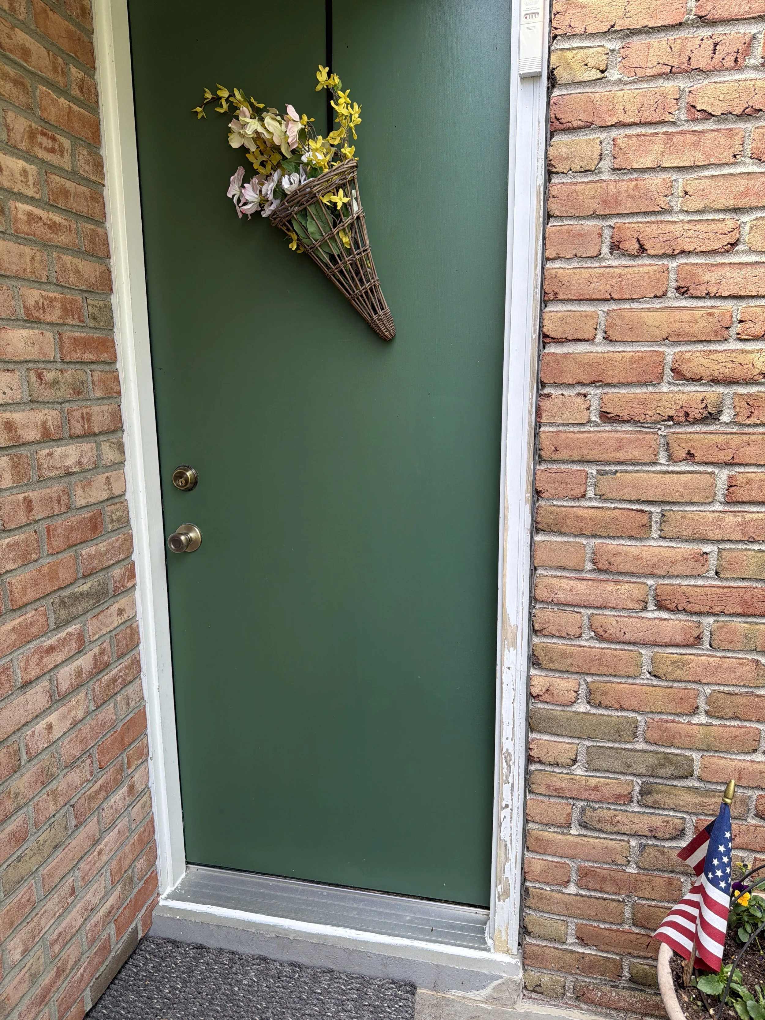 BEFORE: PREP AND PRIMER OF DOOR FRAME