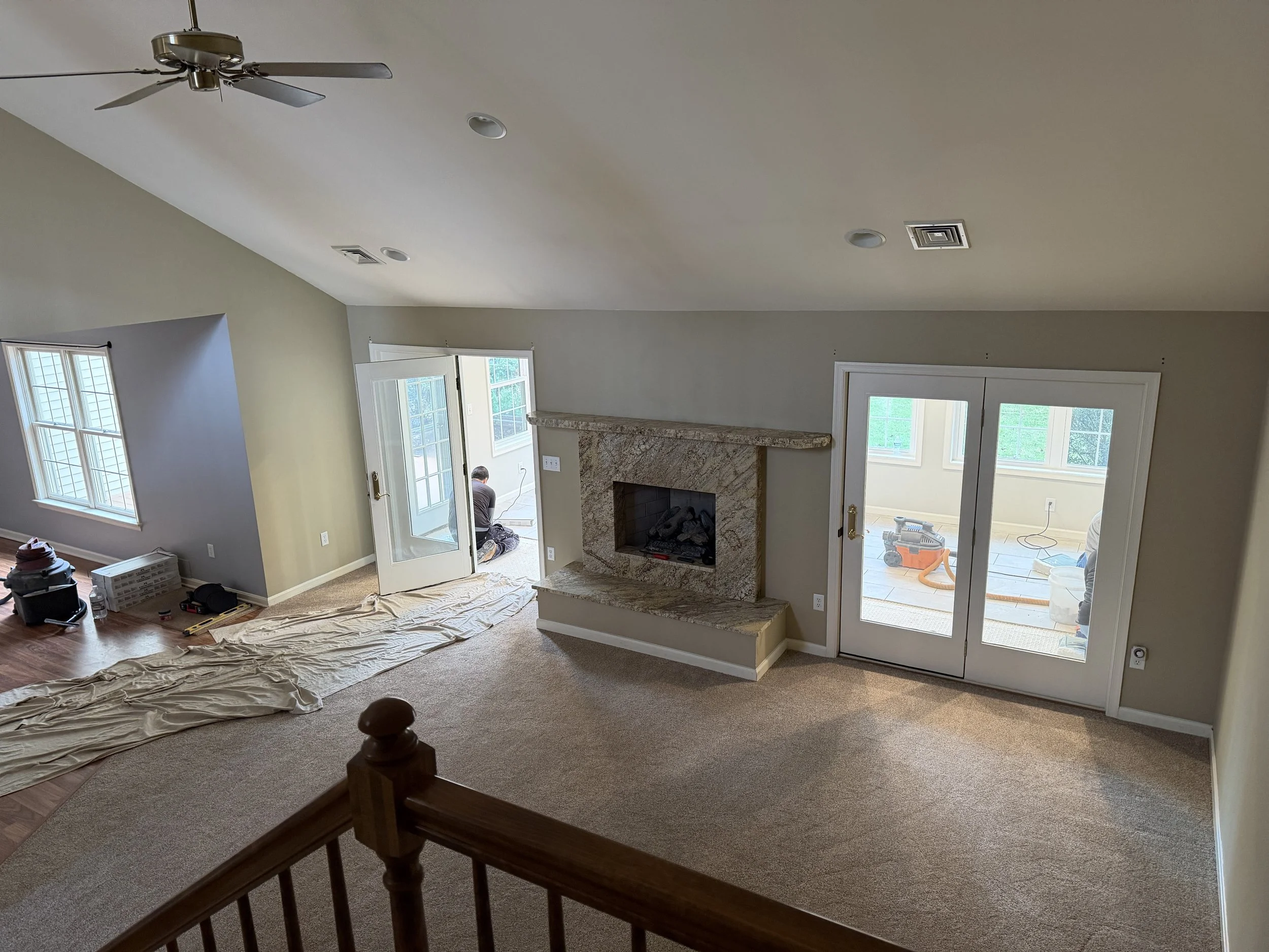 BEFORE: LIVING ROOM NORTH WALL