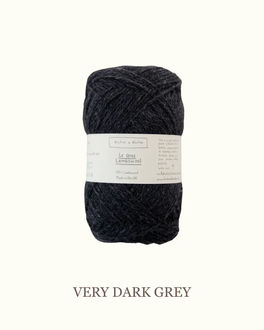 Biches & Bûches - Le Gros Lambswool in Very Dark Grey- Lot of 5