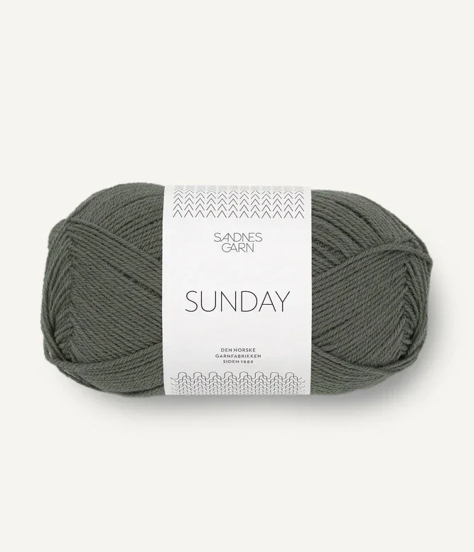 Sandnes Garn Sunday in 9071 Dusty Olive Green- Lot of 6