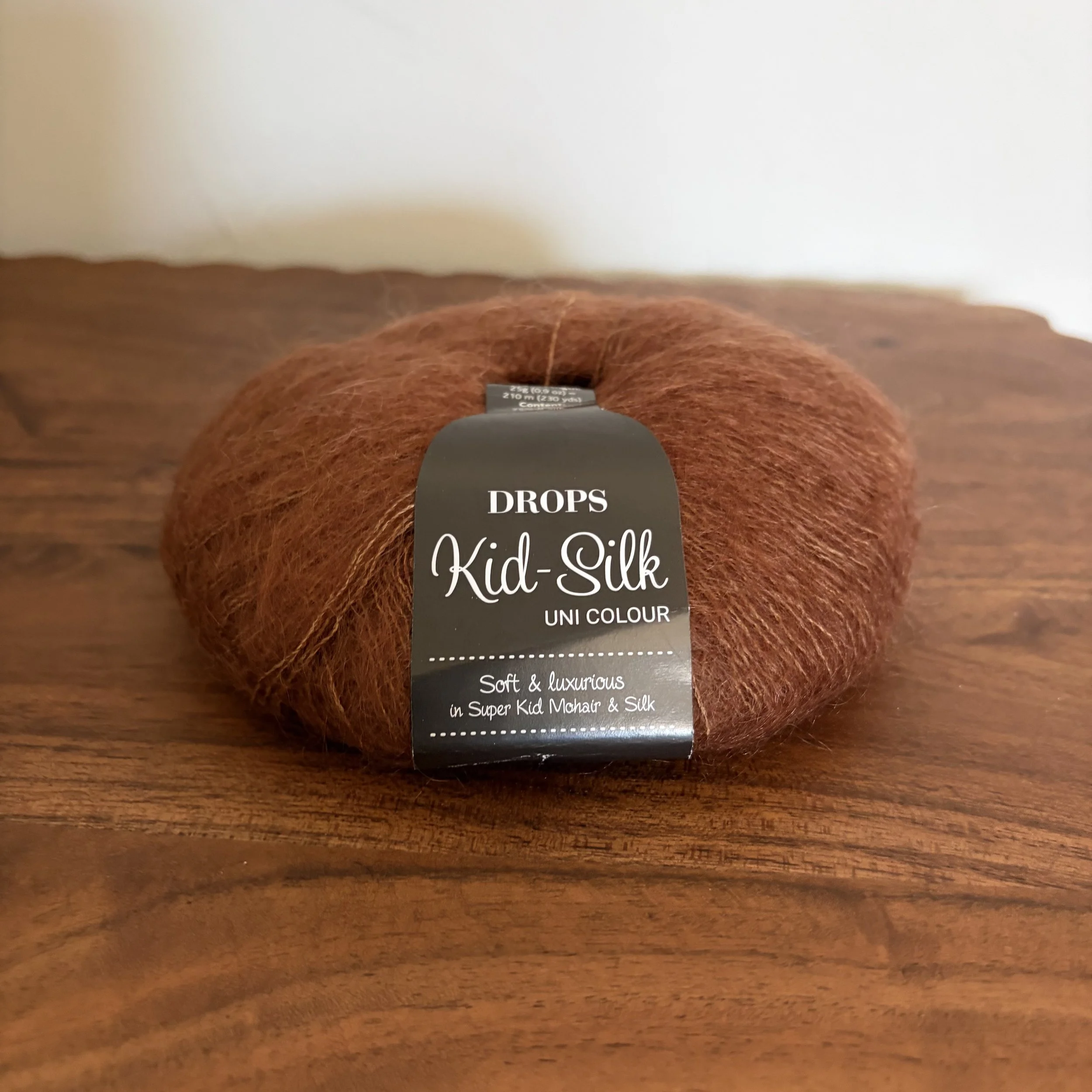 Drops Kid Silk Yarn in 35 Chocolate- Lot of 1.5