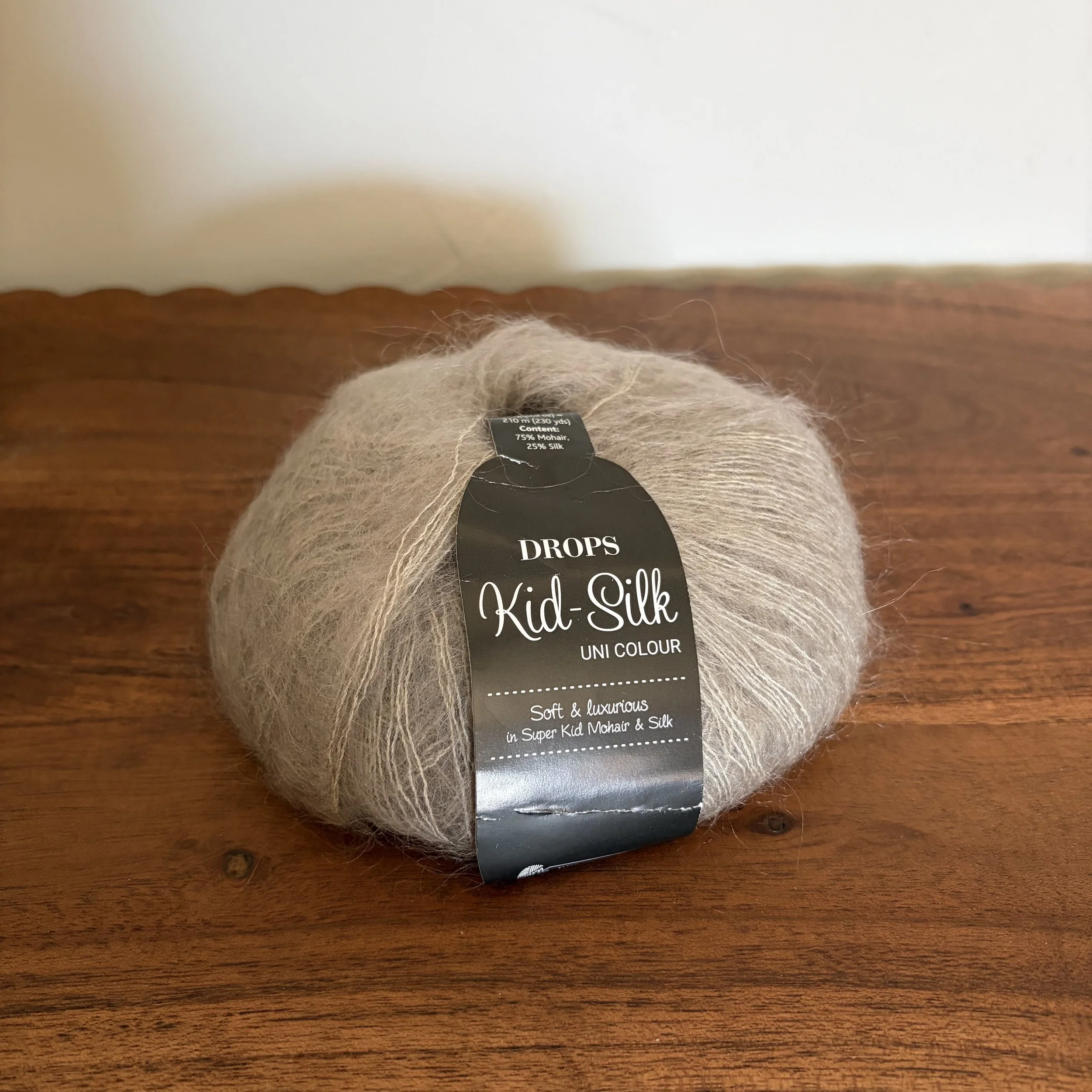 Drops Kid Silk Yarn in 12 Beige- Lot of 4